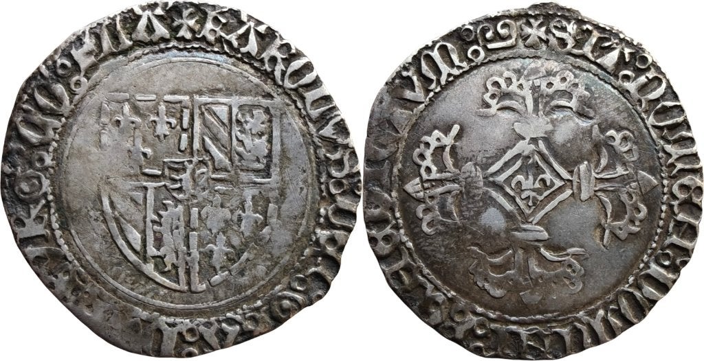Dubbele patard 1467 tot 1474, Vlaanderen (Karel de Stoute), Verzenden, Zilver, Losse munt, Zilver