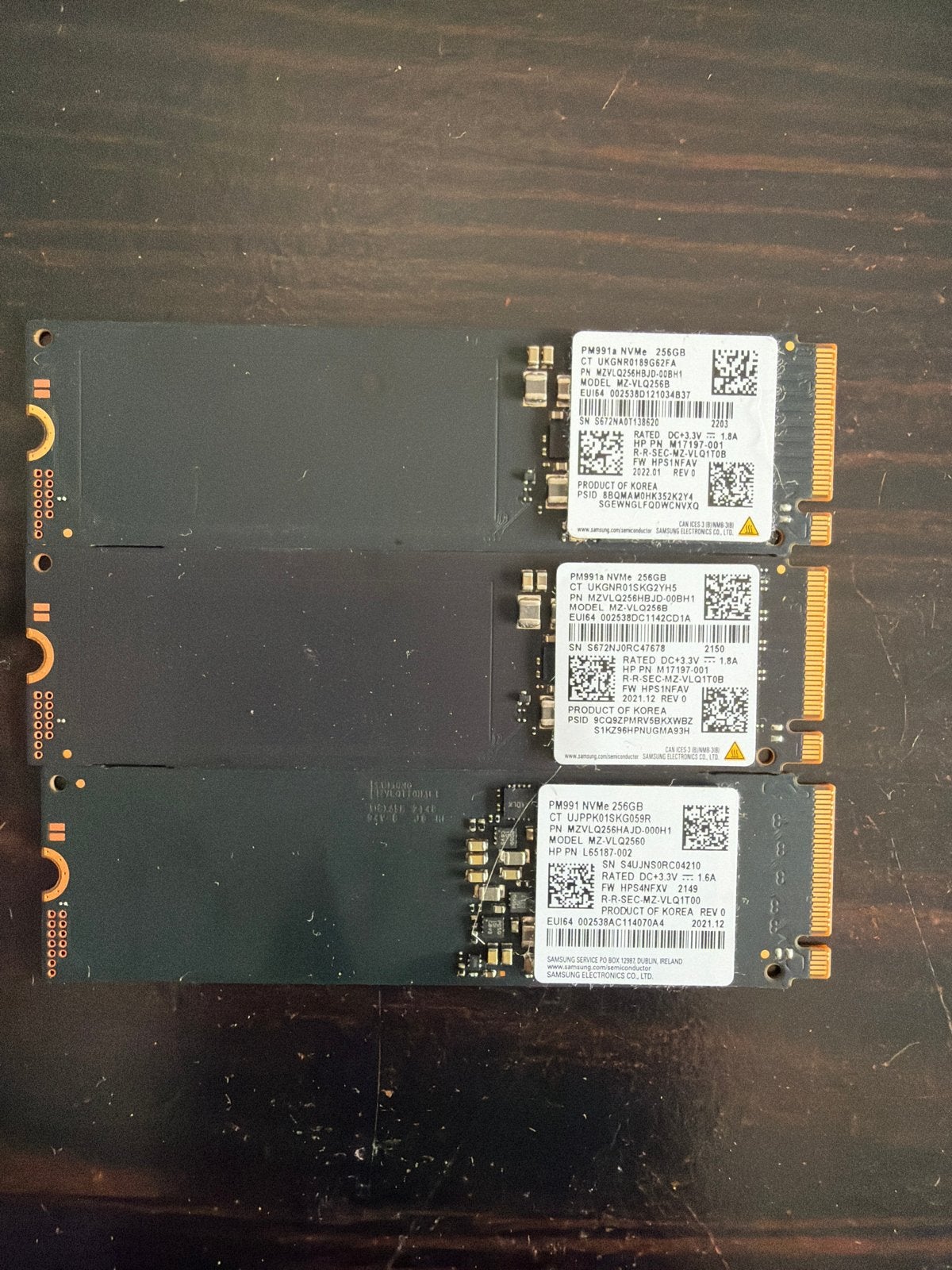 10x Samsung PM991a NVMe 256GB SSD M.2, Computers en Software, Harde schijven, Intern, Gebruikt, Server, Ophalen of Verzenden