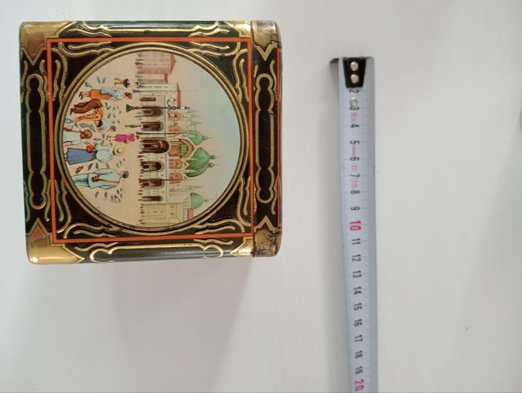 Vintage blikken doos Venetië afbeeldingen, Antiek en Kunst, Ophalen of Verzenden