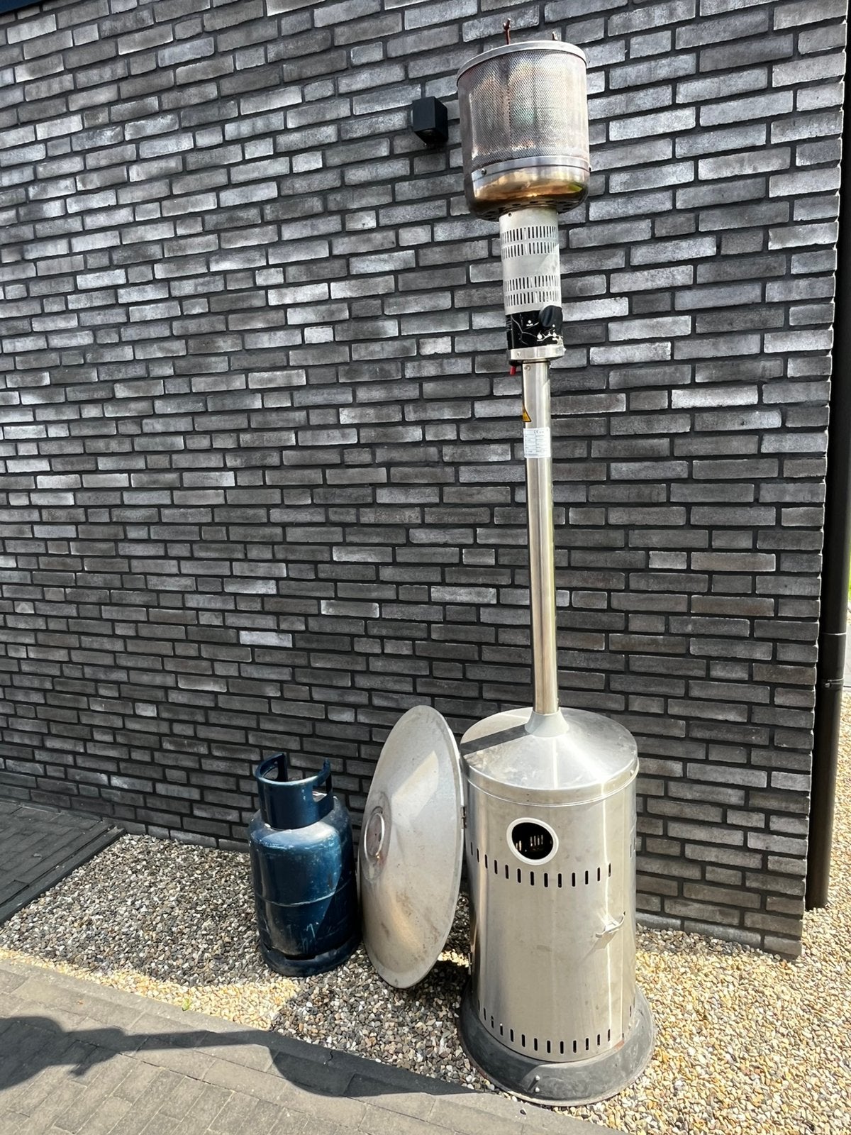 Terrasverwarming/heater paddestoel met gas, Ophalen, Gebruikt, Gas, Vloer
