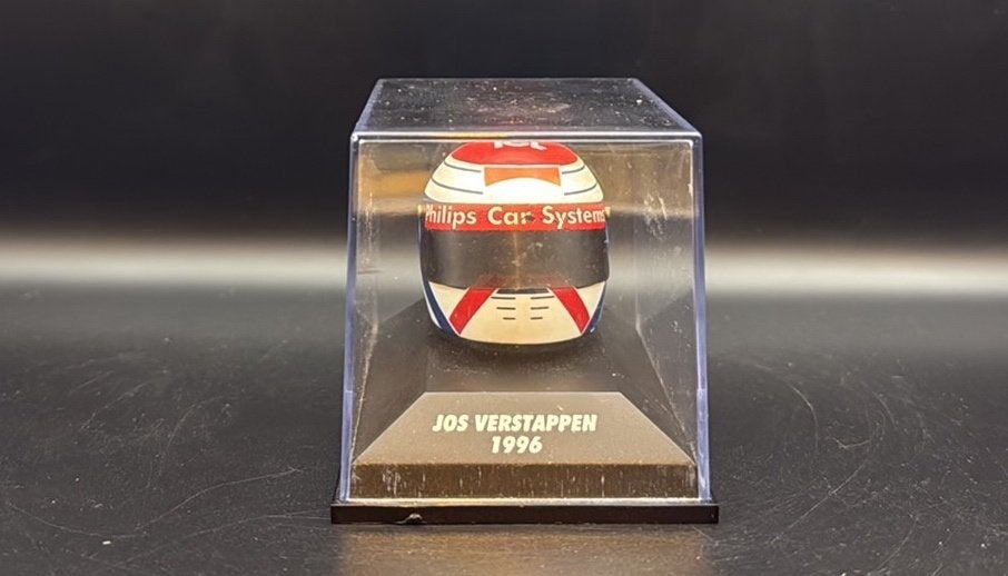 Jos Verstappen F1-helm 1996 schaal 1:8, Ophalen of Verzenden, Zo goed als nieuw, Formule 1