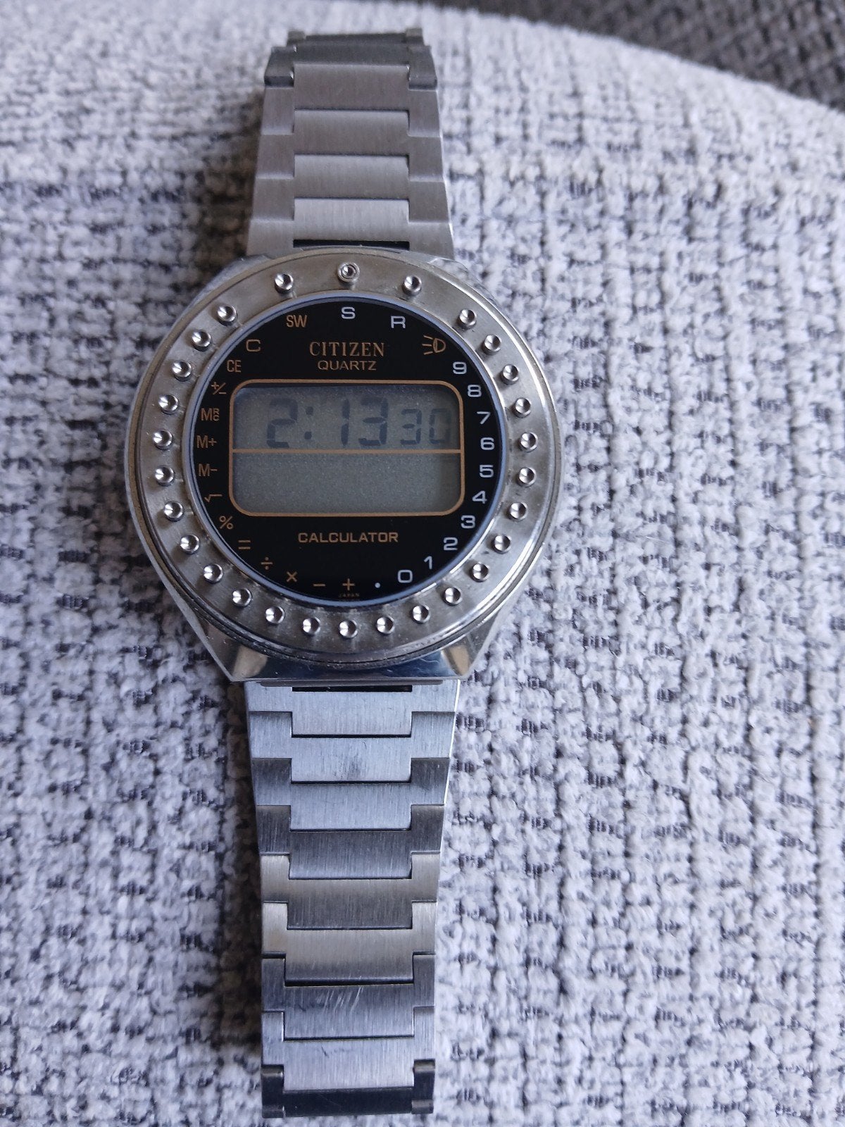 citizen calculator watch 1975, Sieraden, Tassen en Uiterlijk, Ophalen of Verzenden, Staal, Citizen, 1960 of later
