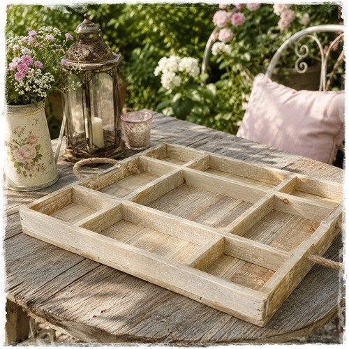 Zomeraanbieding! leuke robuuste vakkendienblad 55 x 55 cm, Faire, Met opstaande rand, Vierkant, Nieuw