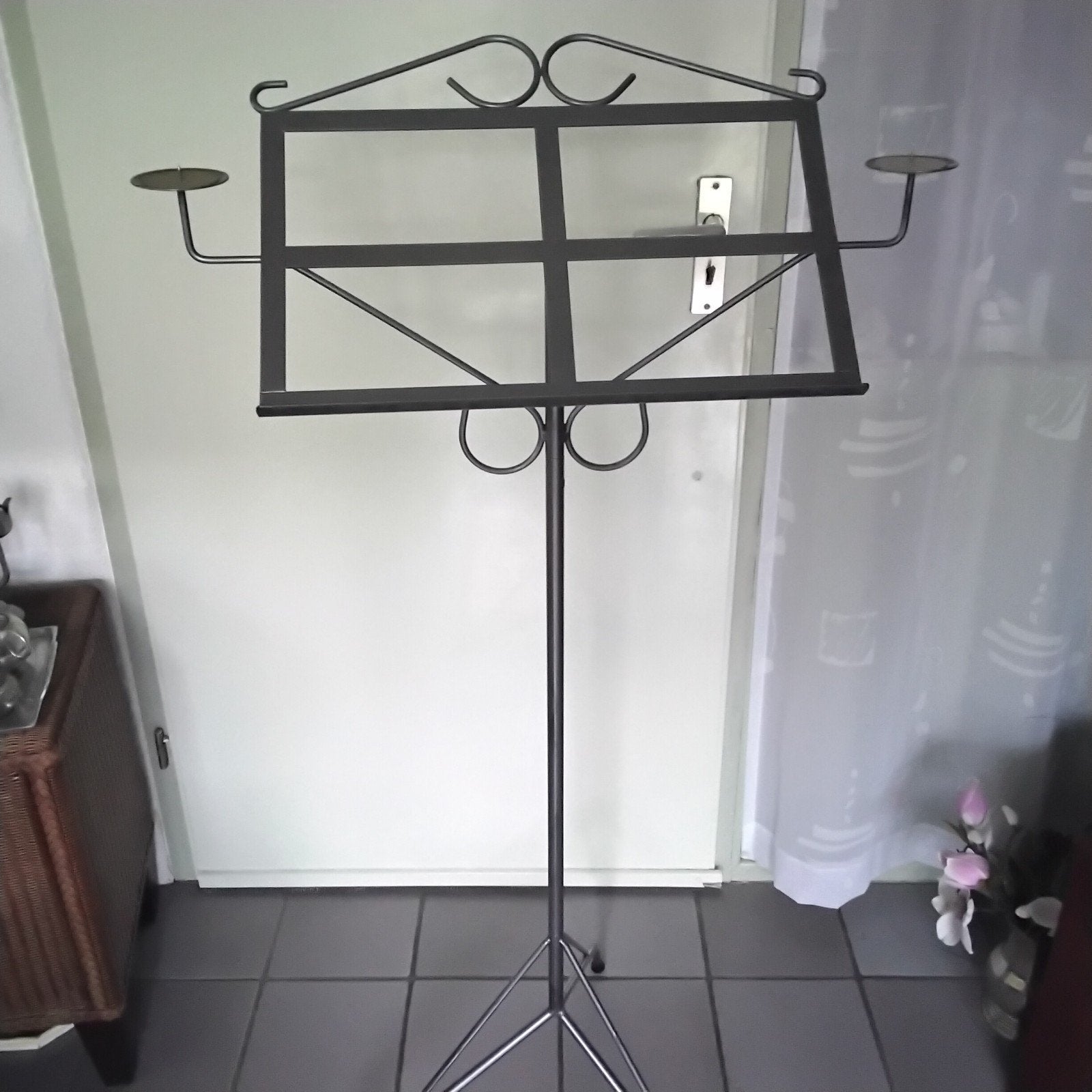 Smeedijzeren  lessenaar/muziek/ menu standaard, Ophalen of Verzenden, Zo goed als nieuw