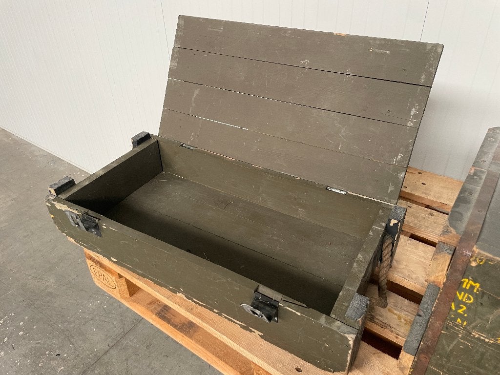 Militaire Houten Kist - Vintage Leger kisten Hout Army Boxes, Ophalen, Landmacht, Nederland, Kist of Geocache