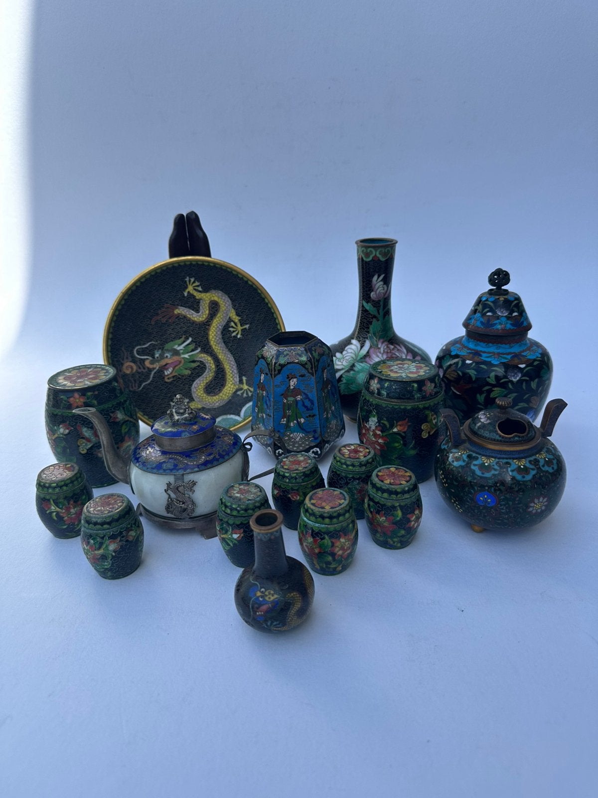 Koop Chinese cloisonne nr 2 16 stuks, Ophalen of Verzenden