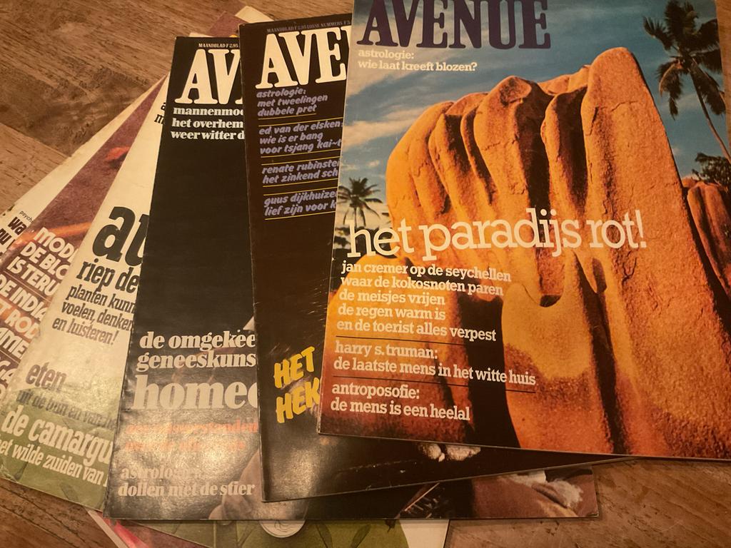 10 Jaargangen Avenue Vintage Tijdschrift 1970-1980, Ophalen, Gelezen, Glossy