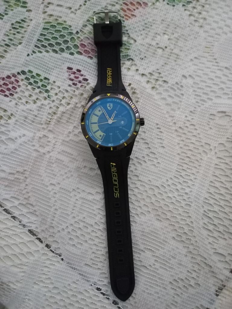 Heren Ferrari horloge nieuw, Ophalen of Verzenden, Nieuw, Zwart, Jongen of Meisje