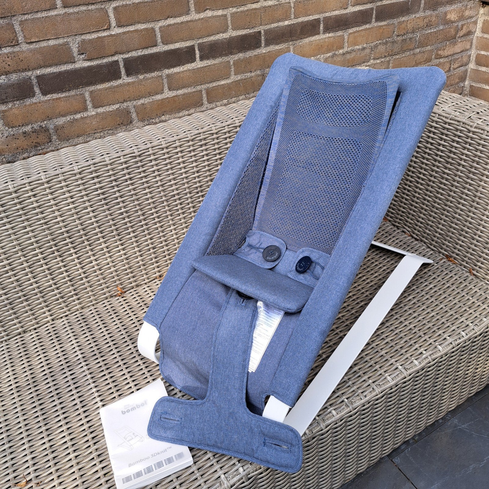 Wipstoel Bombol Bouncer Bamboo 3DKnit - Zo goed als nieuw, Ophalen, Zo goed als nieuw