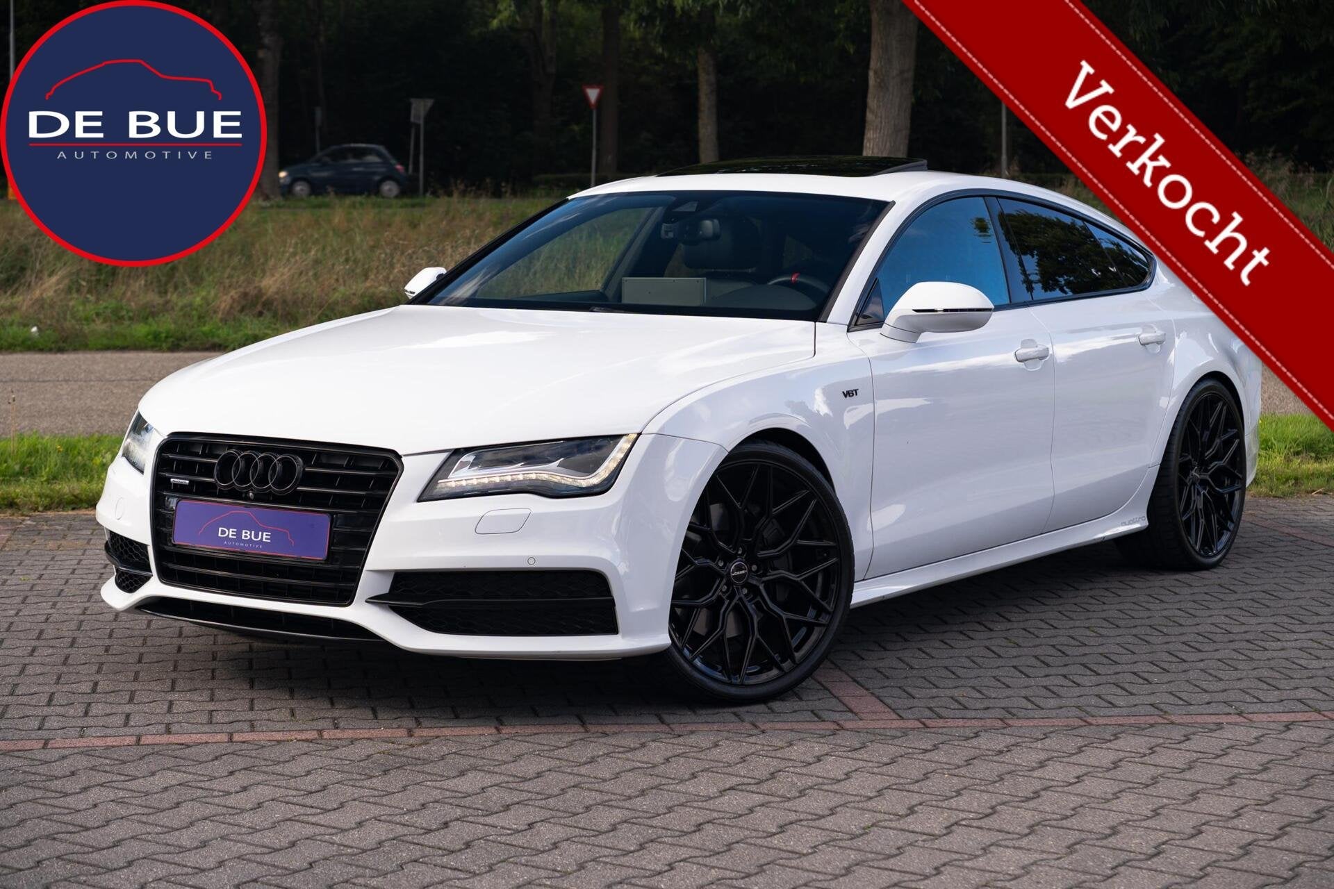 Audi A7 Sportback 3.0 TDI BiT 313PK Quattro|S-line|Panoramad, Auto's, Euro 5, Gebruikt, Zwart, 4 stoelen