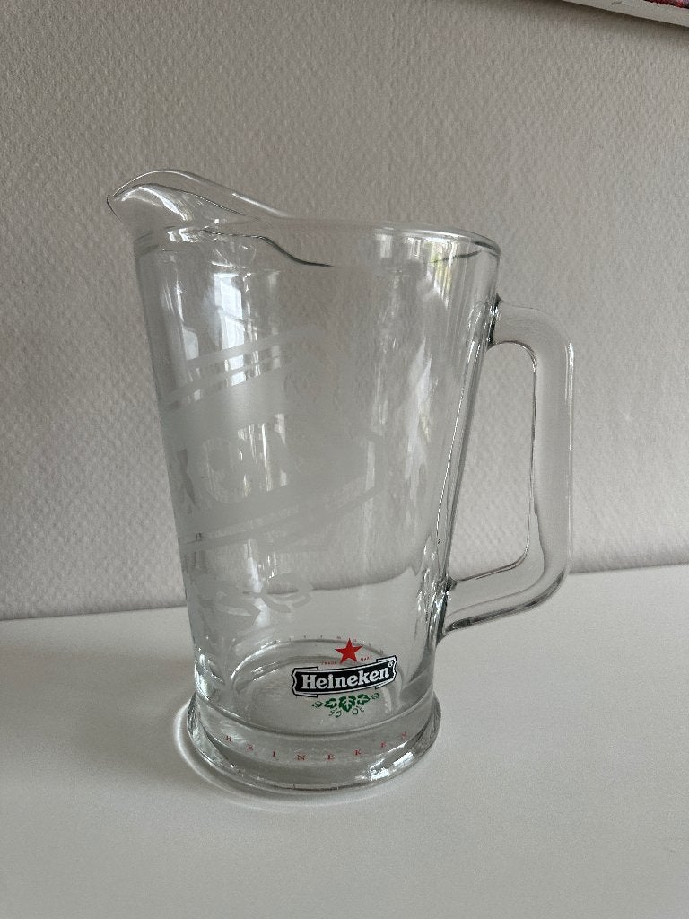 Heineken – Originele Glazen Schenkkan / Pitcher, Ophalen, Zo goed als nieuw, Glas of Glazen, Heineken
