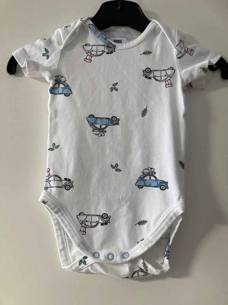 HEMA Baby Rompertje Maat 50/56 auto, Ophalen of Verzenden, Zo goed als nieuw, Jongetje, Nacht- of Onderkleding