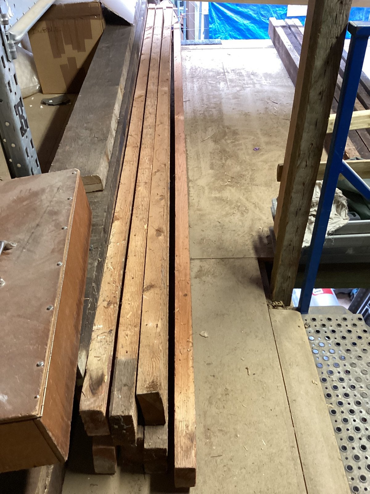 Vurenhouten balken €15,00, Doe-het-zelf en Verbouw, Hout en Planken, Ophalen, Balk, Vuren, 50 mm of meer
