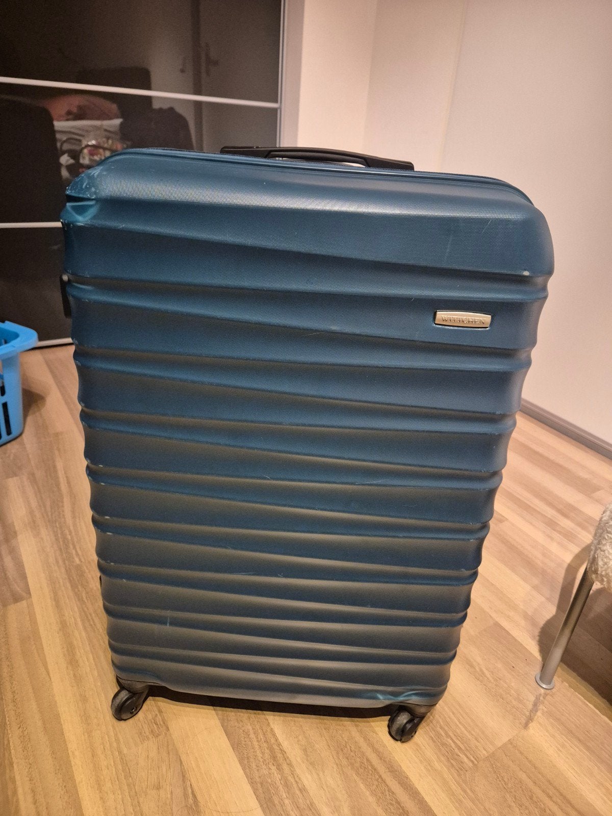WITTCHEN Grote Koffer met Bagagelabel - ABS Trolley - Groen, Ophalen, Gebruikt, Hard kunststof, Wieltjes