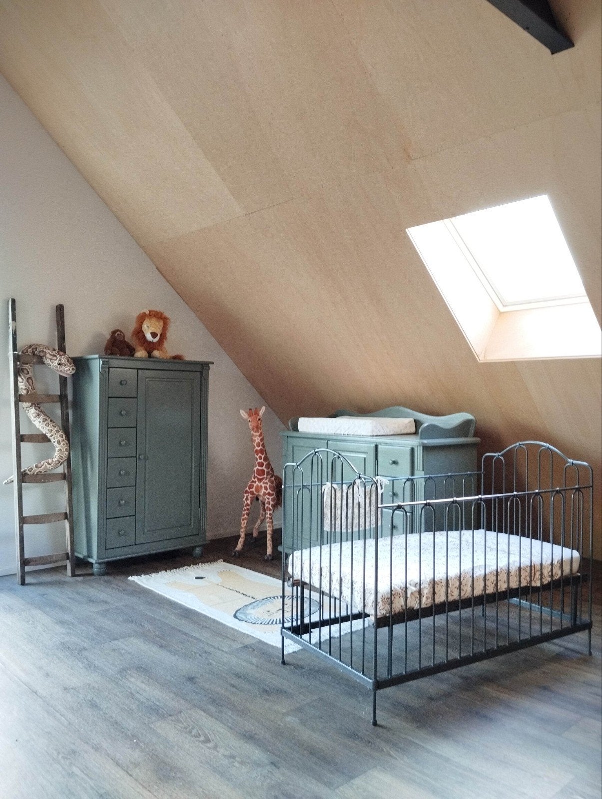 Vintage babykamer jungle / demontabel / bezorgen mogelijk, Kinderen en Baby's, Kinderkamer | Complete kinderkamers, Ophalen of Verzenden