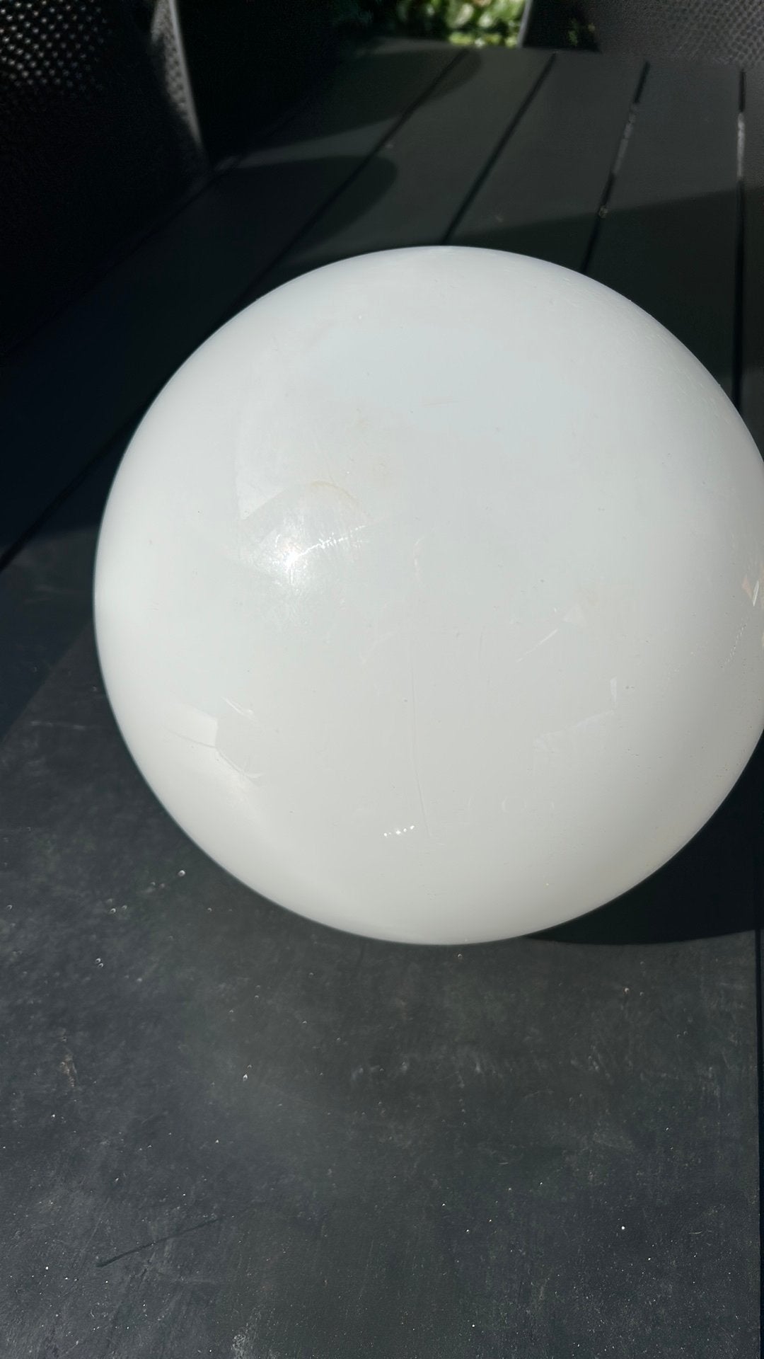 Melkglazen bollamp 24 cm boldoorsnede, Ophalen of Verzenden, Zo goed als nieuw