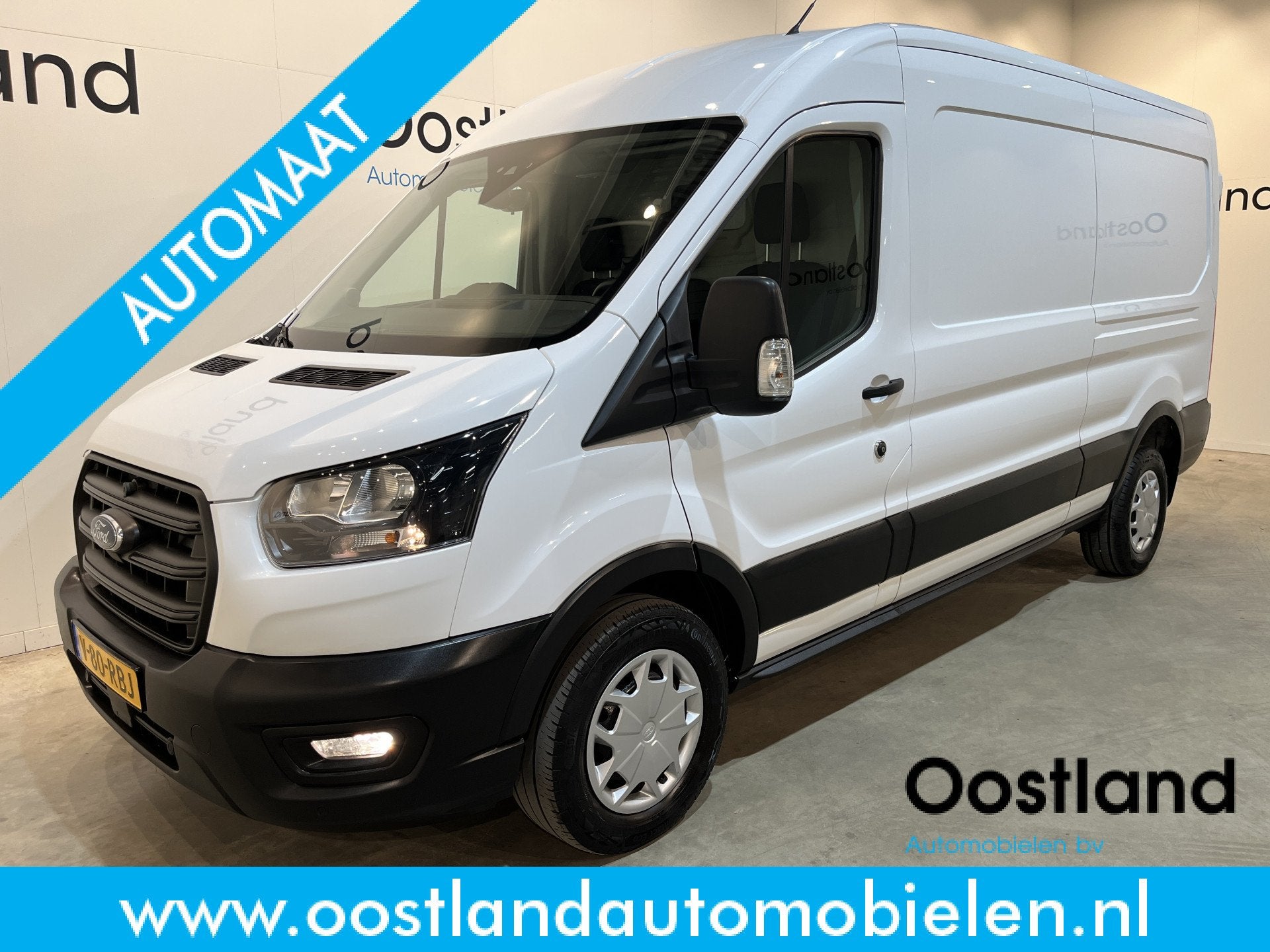 Ford Transit 350 2.0 TDCI L3H2 Trend 130 PK Automaat / Euro, Auto's, Stof, 4 cilinders, Met garantie (alle), Wit