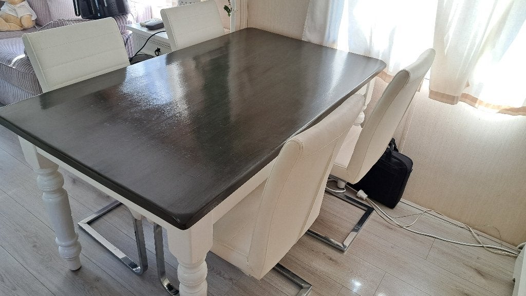 Eetkamertafel met 4 stoelen - Modern design, Huis en Inrichting, Tafels | Eettafels, Ophalen, Gebruikt, 100 tot 150 cm, 50 tot 100 cm