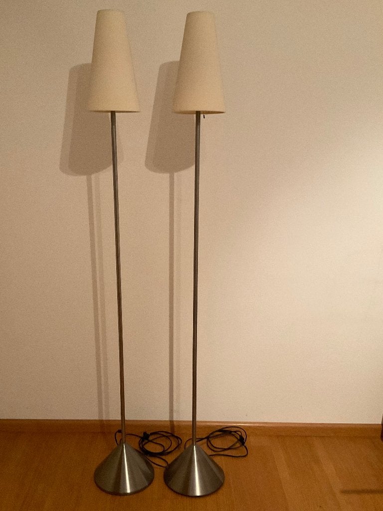 Twee vloerlampen, Ophalen, Modern., Gebruikt, E27 (groot)