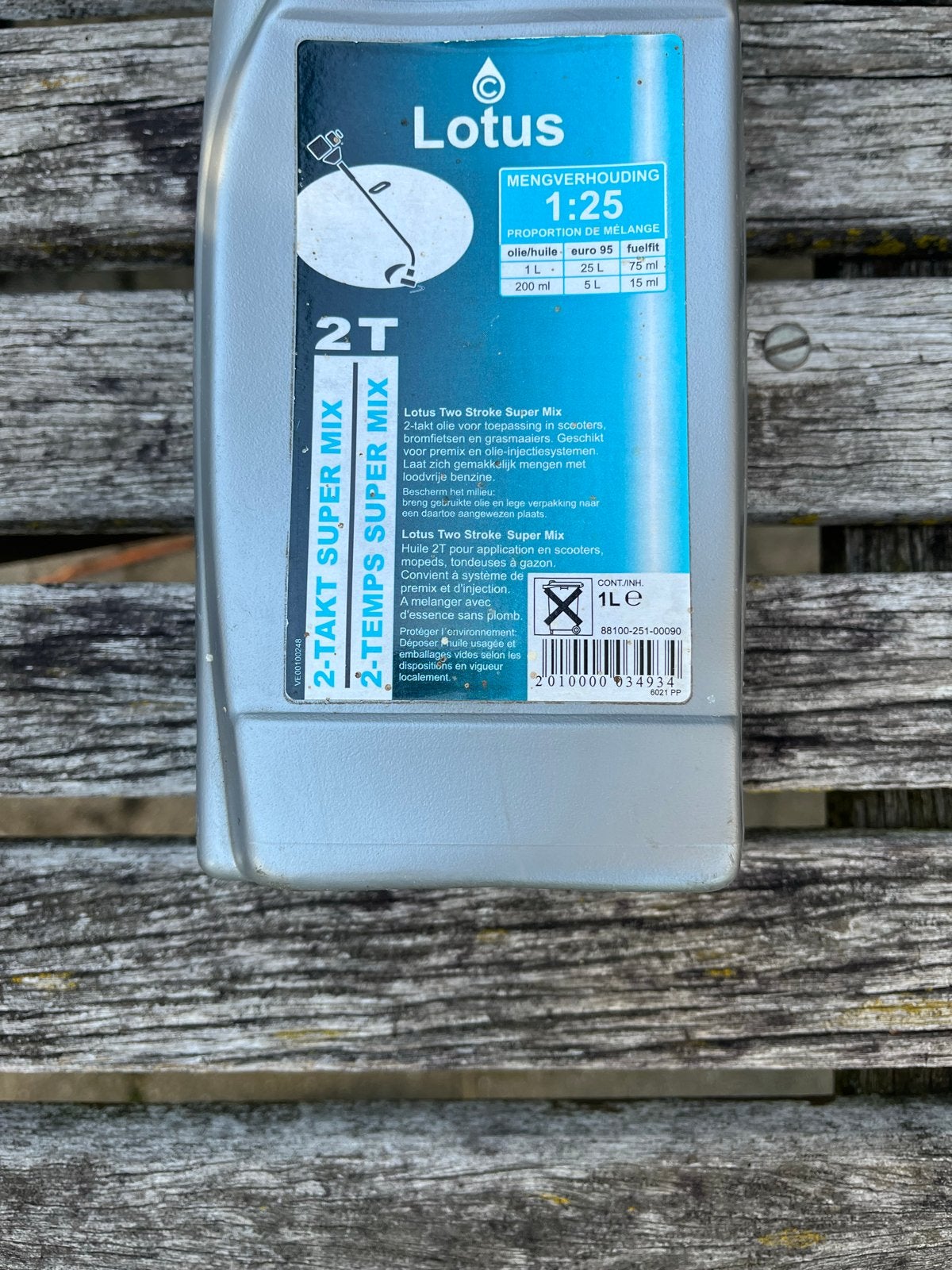 Lotus 2-Takt Super Mix Olie 1 Liter - Mengverhouding 1:25, Ophalen of Verzenden, Nieuw, Lotus