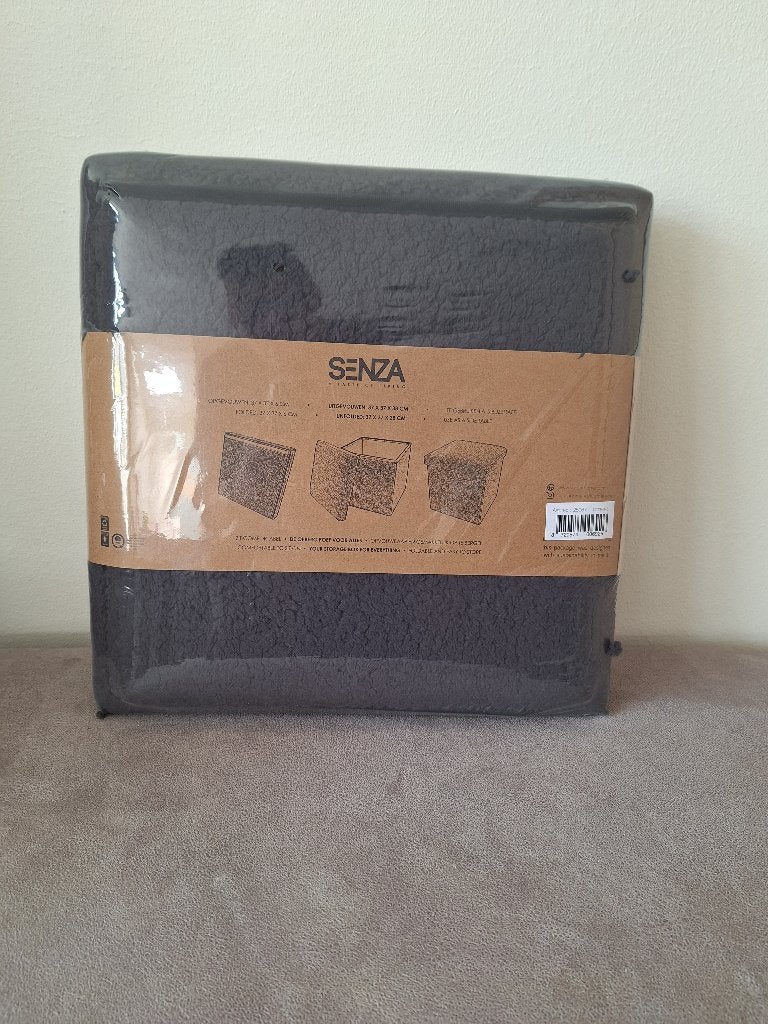 Senza opbergpoef grijs nieuw, Minder dan 50 cm, Vierkant, Nieuw, Minder dan 50 cm