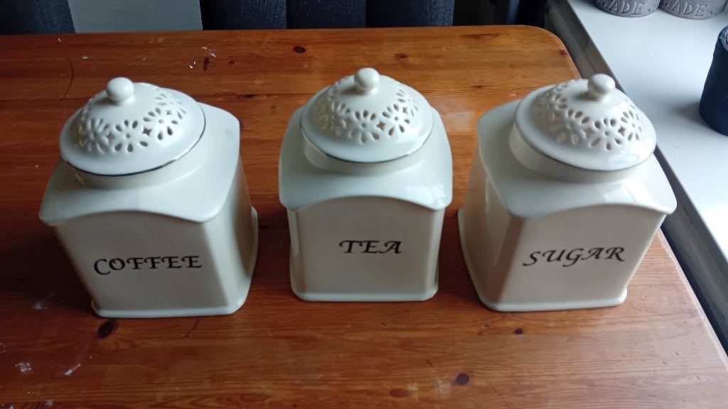 3x voorraadpot, Ophalen, Nieuw, Voorraadpot, Steen/keramiek
