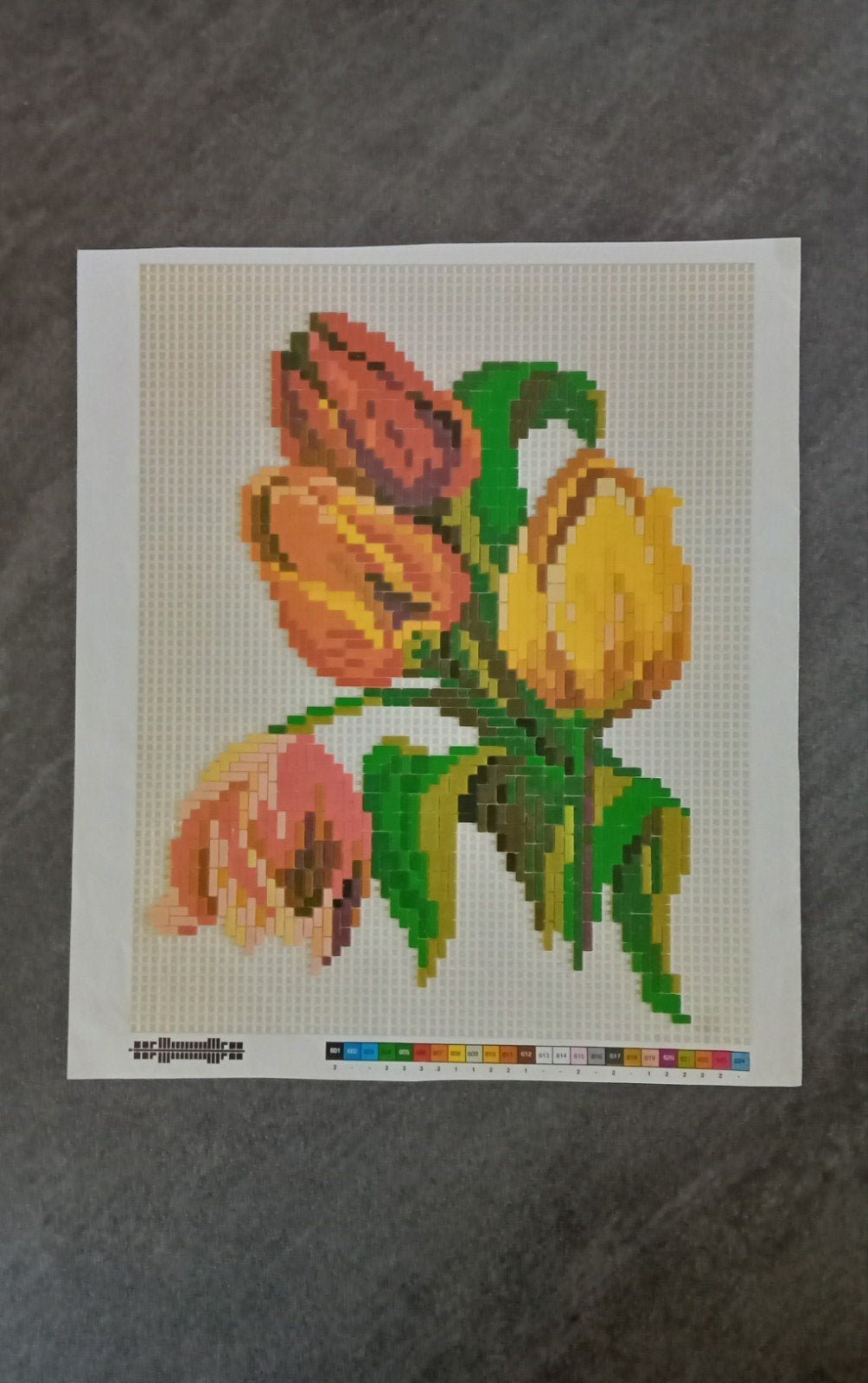 Ministeck 2 voorbeeld plaatje bloemen, Hobby en Vrije tijd, Ministeck, Ophalen of Verzenden, Voorbeeldboek