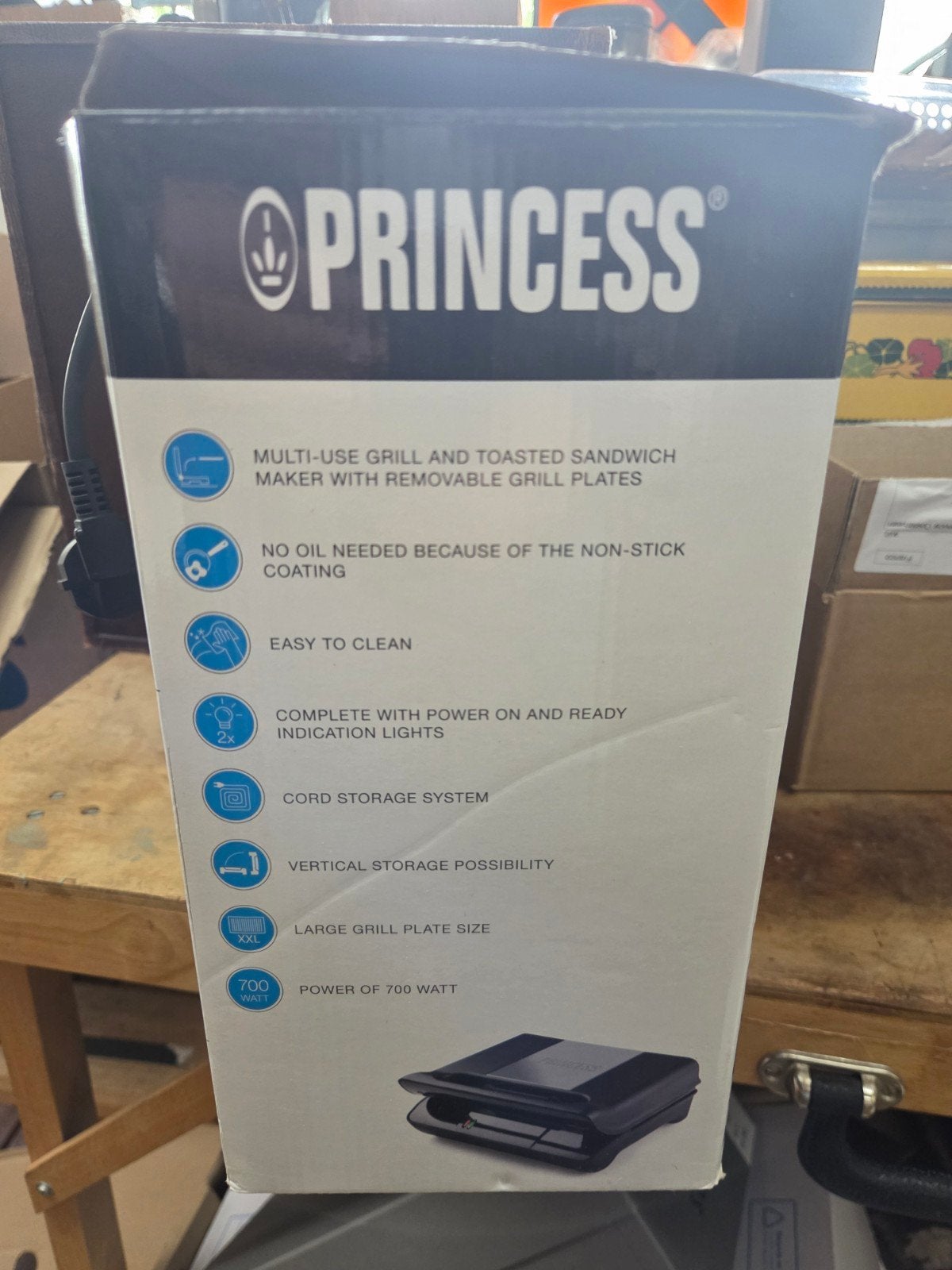 Princess Multi & Sandwich Grill Compact Pro 700W, Ophalen of Verzenden, Zo goed als nieuw
