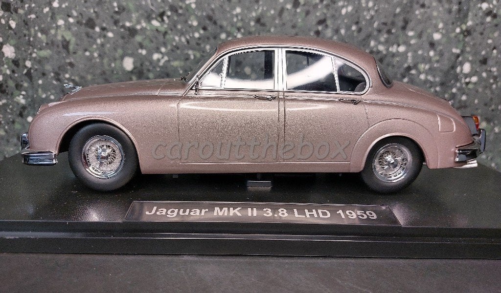 Jaguar MK II 3.8 LHD 1959 pearl silver 1/18 KK Scale, Verzenden, Nieuw, Auto, Overige merken