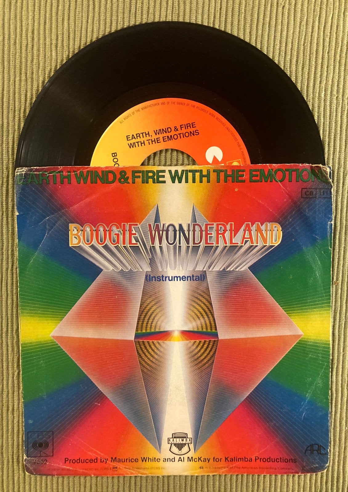 Vinyl single Earth, Wind & Fire - Boogie Wonderland, Gebruikt, 7 inch, Ophalen of Verzenden, Pop