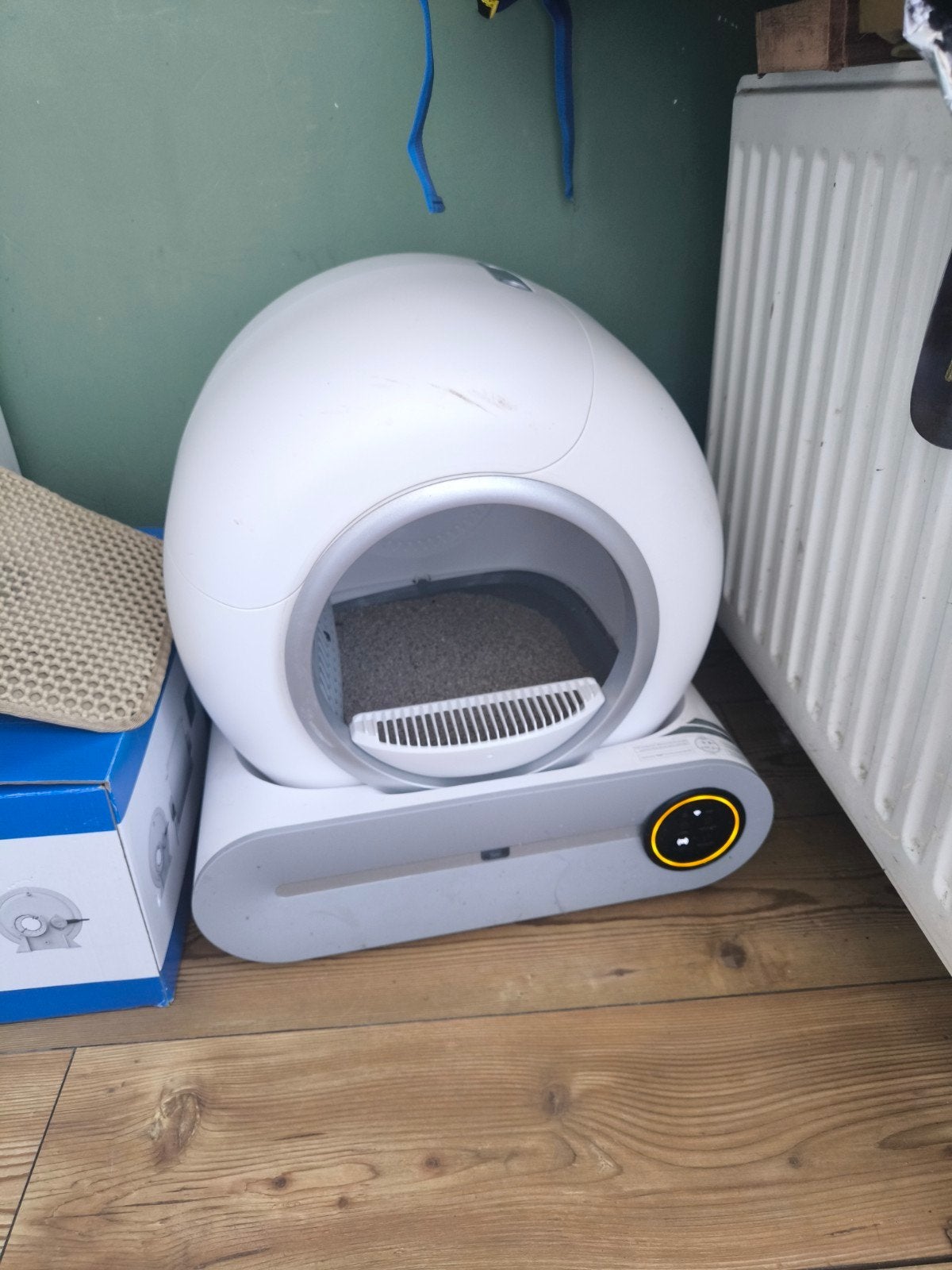 Electrische kattenbak met app, Dieren en Toebehoren, Kattenbakken, Ophalen of Verzenden, Zelfreinigend, Zo goed als nieuw, Gesloten