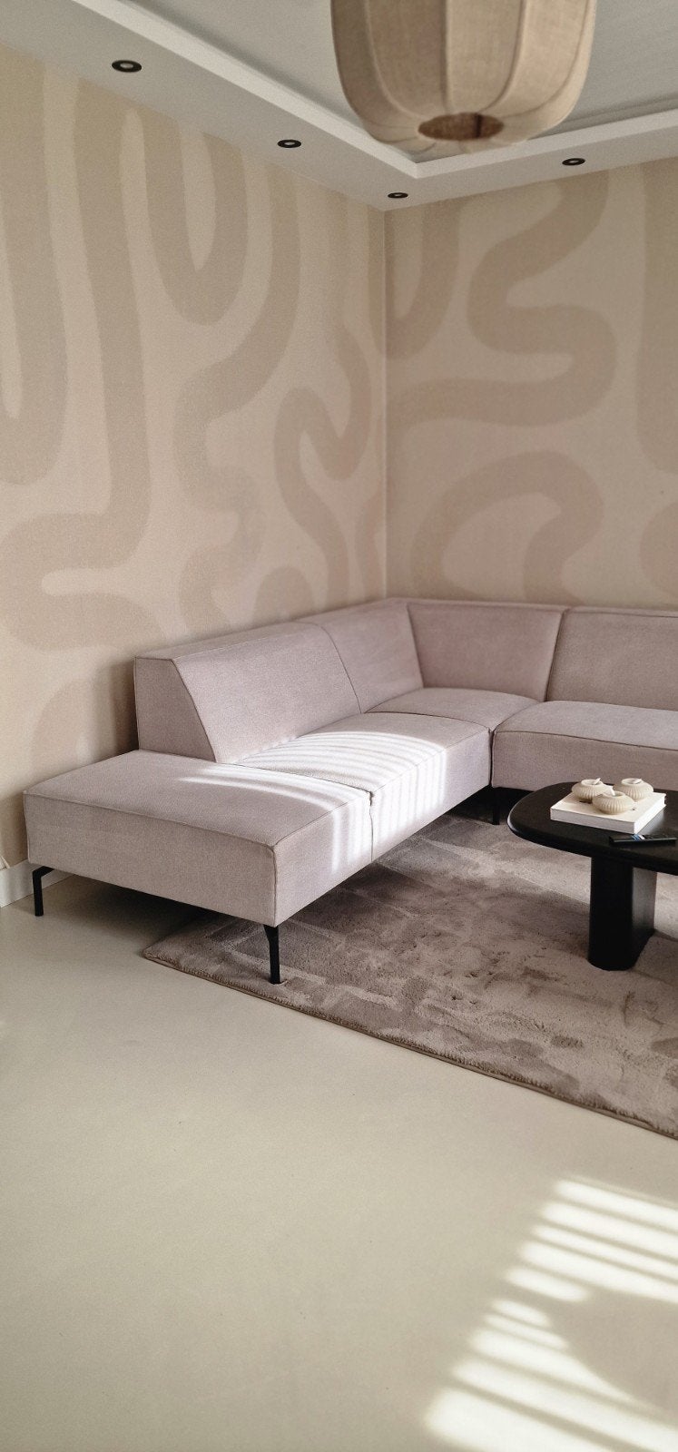 By Sidde Hoekbank Nord inclusief gratis hocker, Huis en Inrichting, Ophalen, 250 tot 300 cm, Hoekbank, 75 tot 100 cm