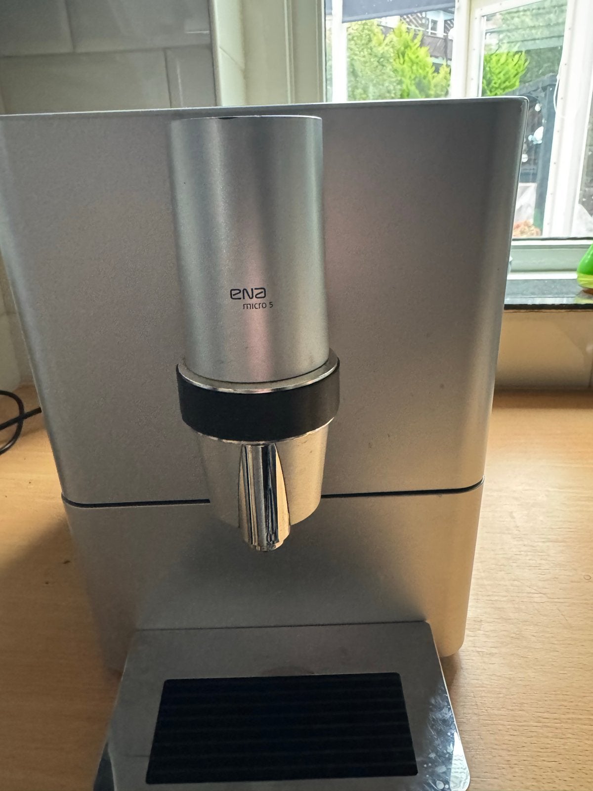 Jura ENA Micro 5 Koffiemachine - Zilver, Ophalen, Gebruikt, Espresso apparaat, Koffiebonen