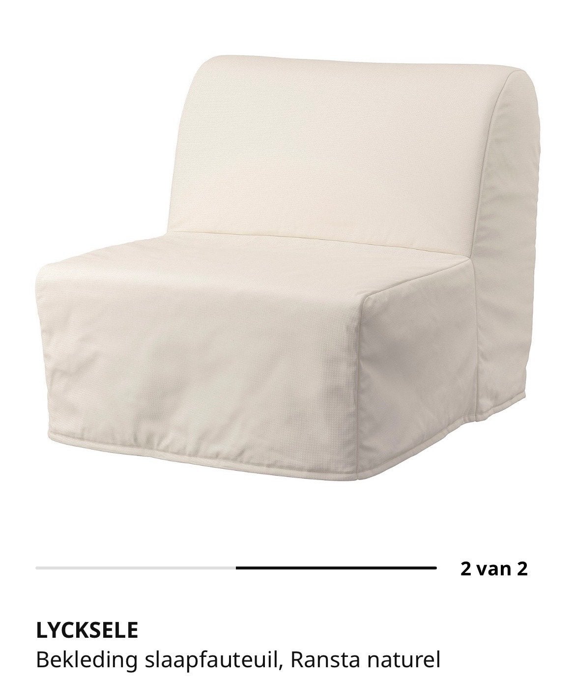 IKEA LYCKSELE Slaapfauteuil, Huis en Inrichting, Slaapkamer | Slaapbanken, Ophalen, Gebruikt, Eenpersoons, Meerkleurig
