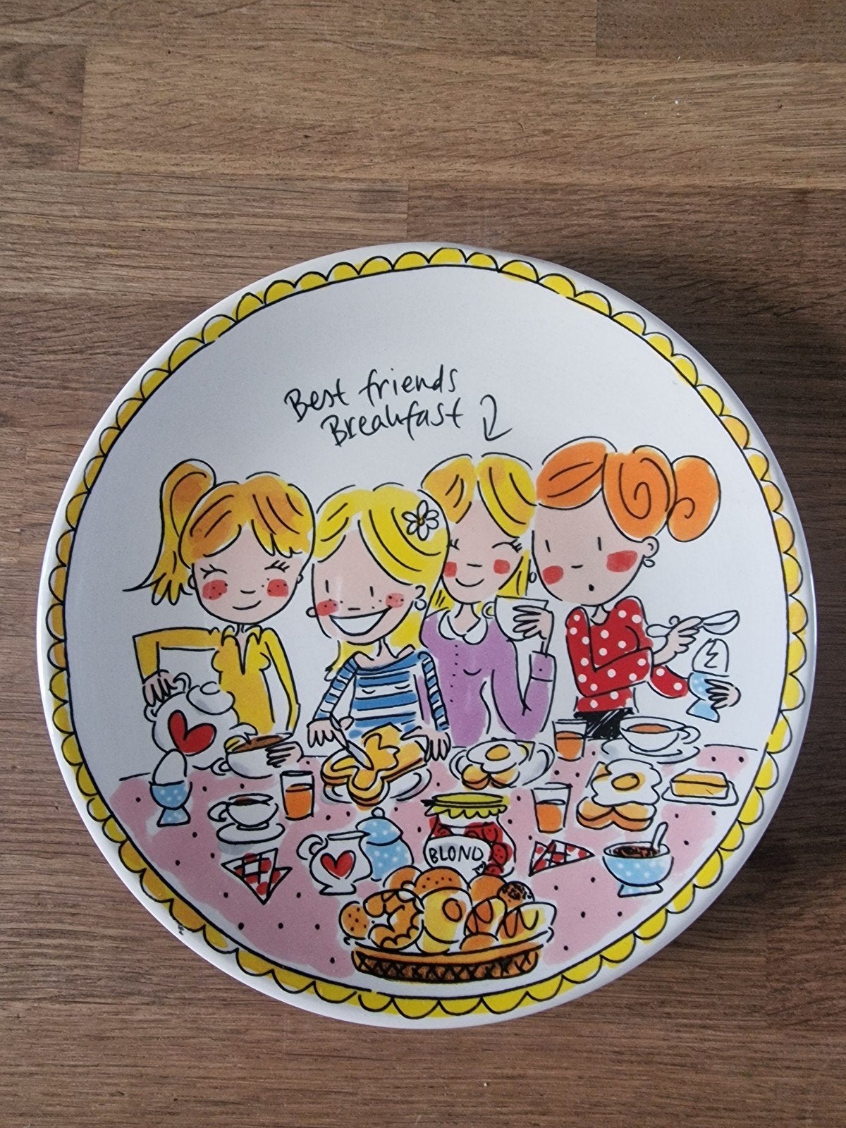 Blond Amsterdam bord best friends, Ophalen of Verzenden, Nieuw, Aardewerk, Bord(en)