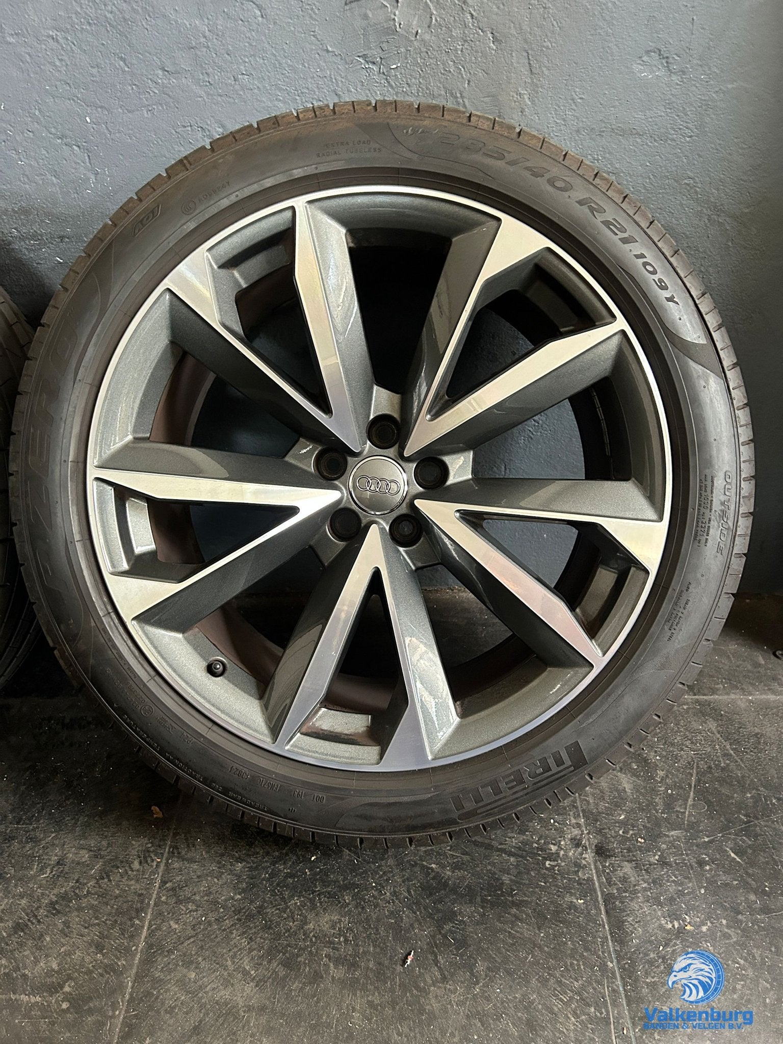 8mm! Originele Audi Q7 SQ7 4M 21 inch antraciete velgen 5x11, Gebruikt, -, 285 mm, -