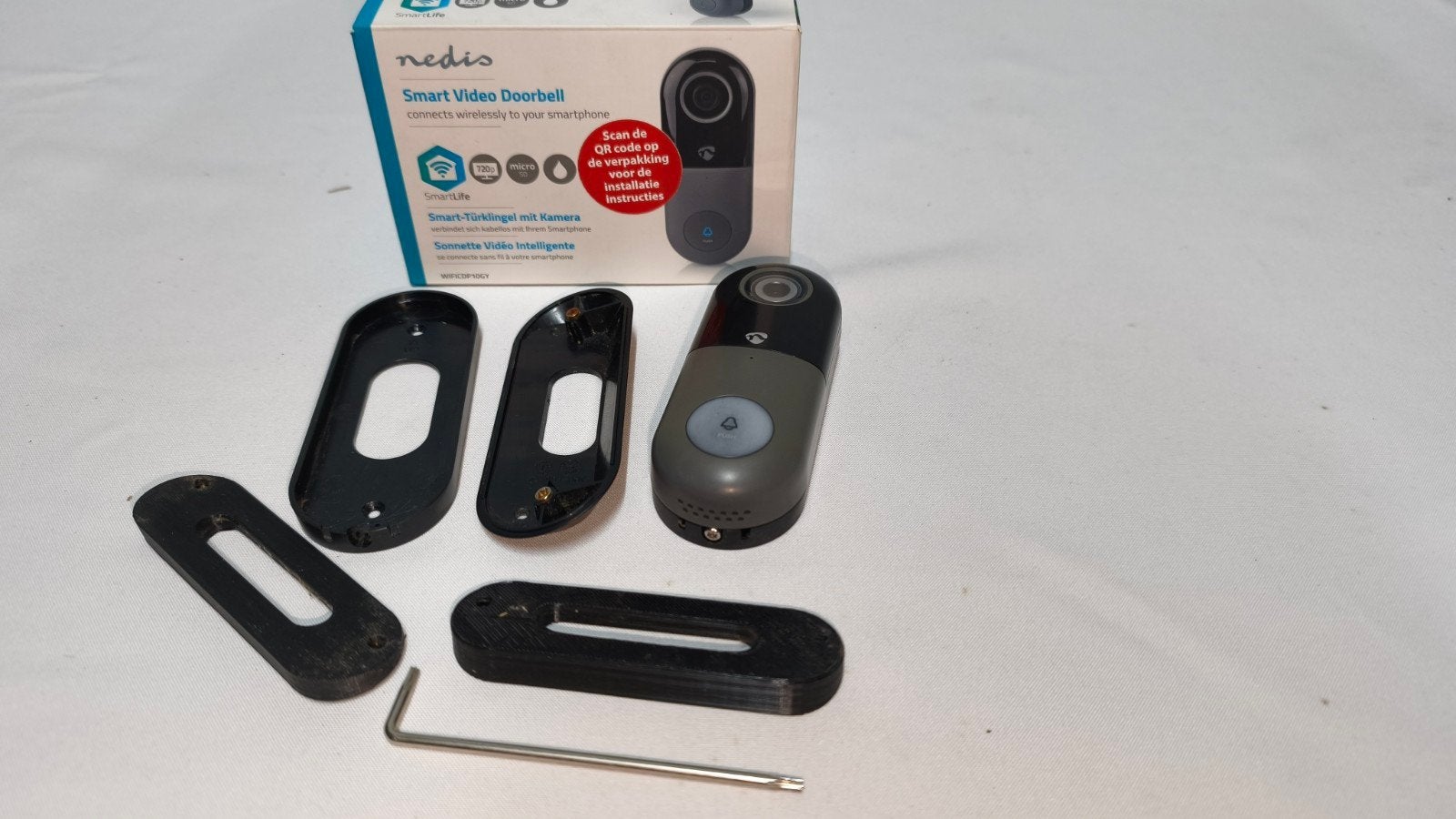 Nedis video deurbel wifi, Ophalen of Verzenden, Ingebouwde camera, Gebruikt, Draadloos