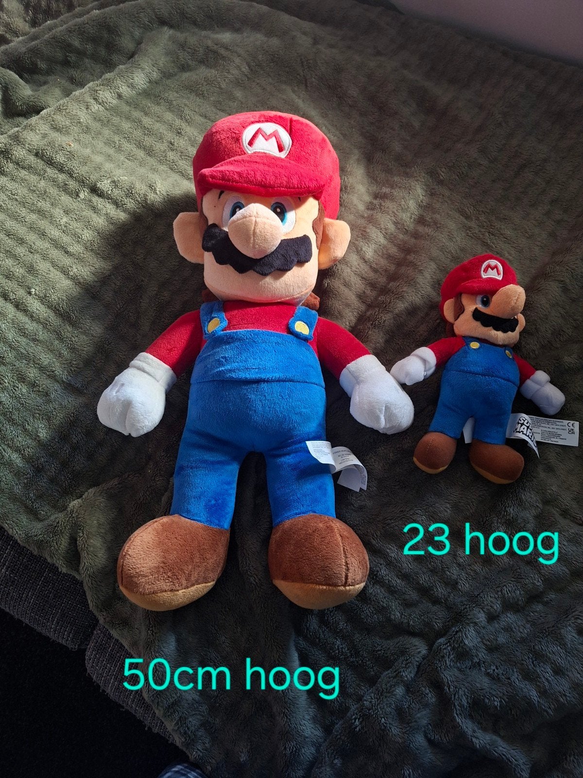Super Mario knuffels - 50cm en 23cm hoog, Ophalen, Nieuw, Overige typen, Overige merken