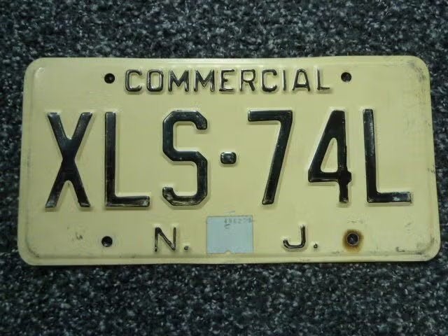 Kentekenplaat licenseplate New Jersey 1 USA, Verzenden, Gebruikt, Auto's