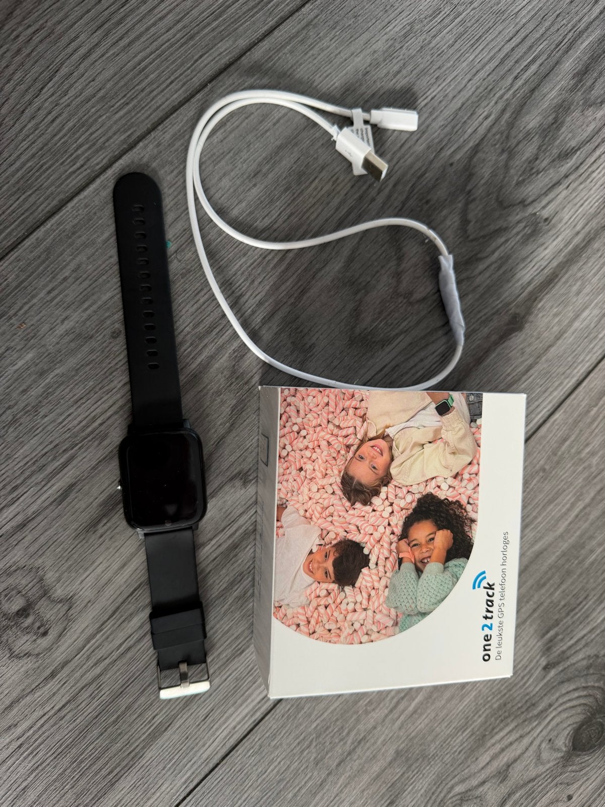 One2Track GPS telefoon horloge - Zwart, Ophalen of Verzenden, GPS, Zo goed als nieuw, Zwart