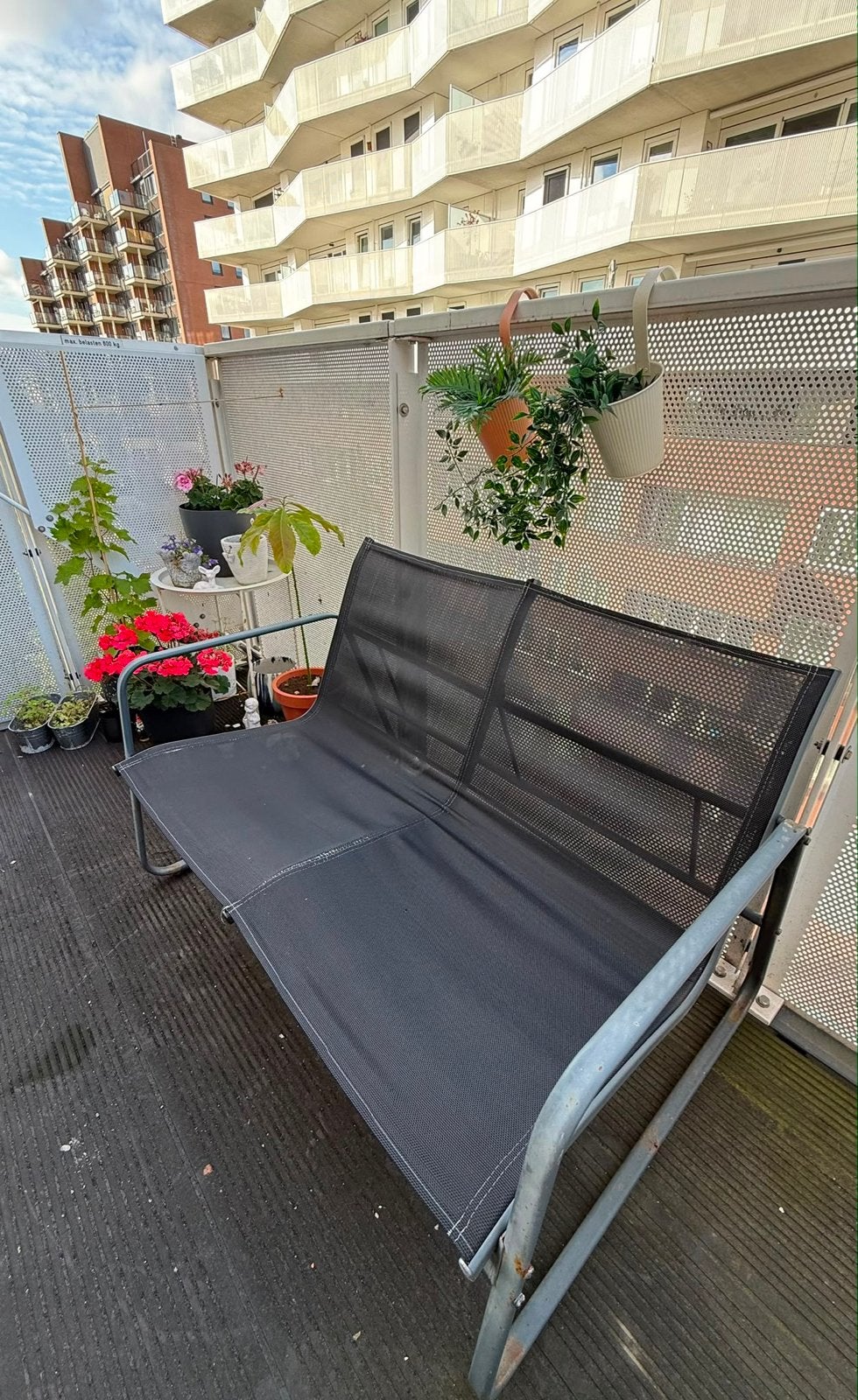 Schommelbank met zachte hoes, Tuin en Terras, Tuinbanken, Ophalen of Verzenden, Gebruikt, Metaal, Schommelbank