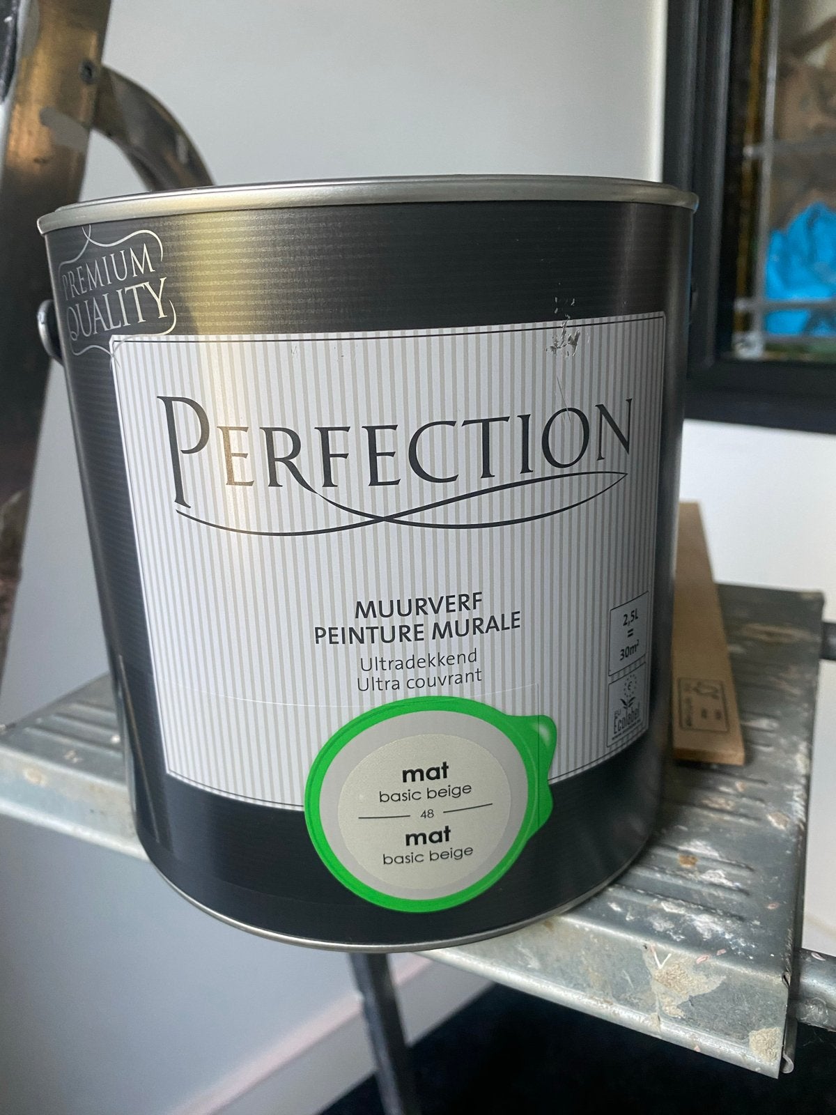 Perfection Muurverf Mat Basic Beige 2.5L, Beige, Nieuw, Ophalen of Verzenden, Verf