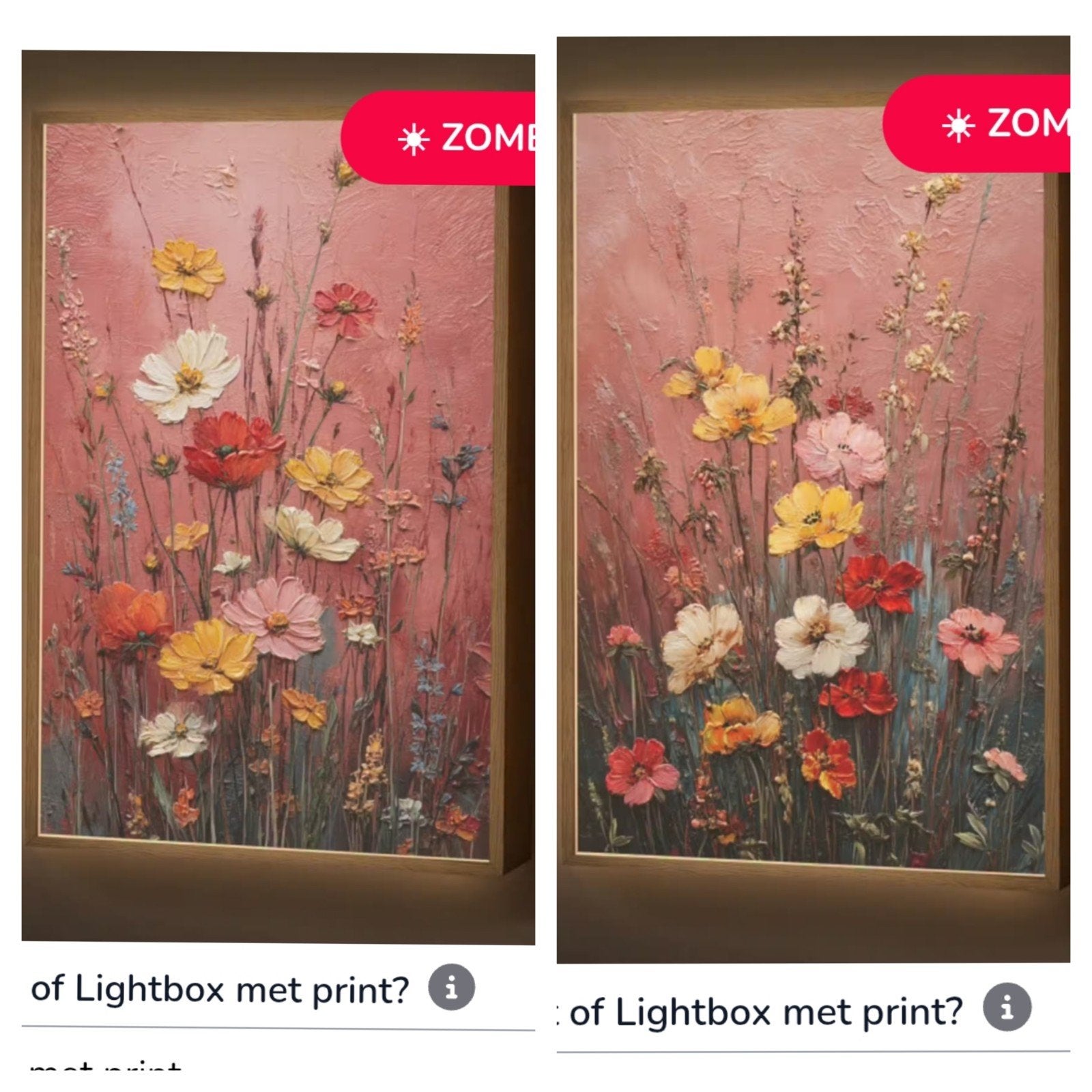 2 nieuwe 60x90 lightboxen van topdoek nog in doos, Ophalen, Nieuw, 50 tot 75 cm, Schilderij