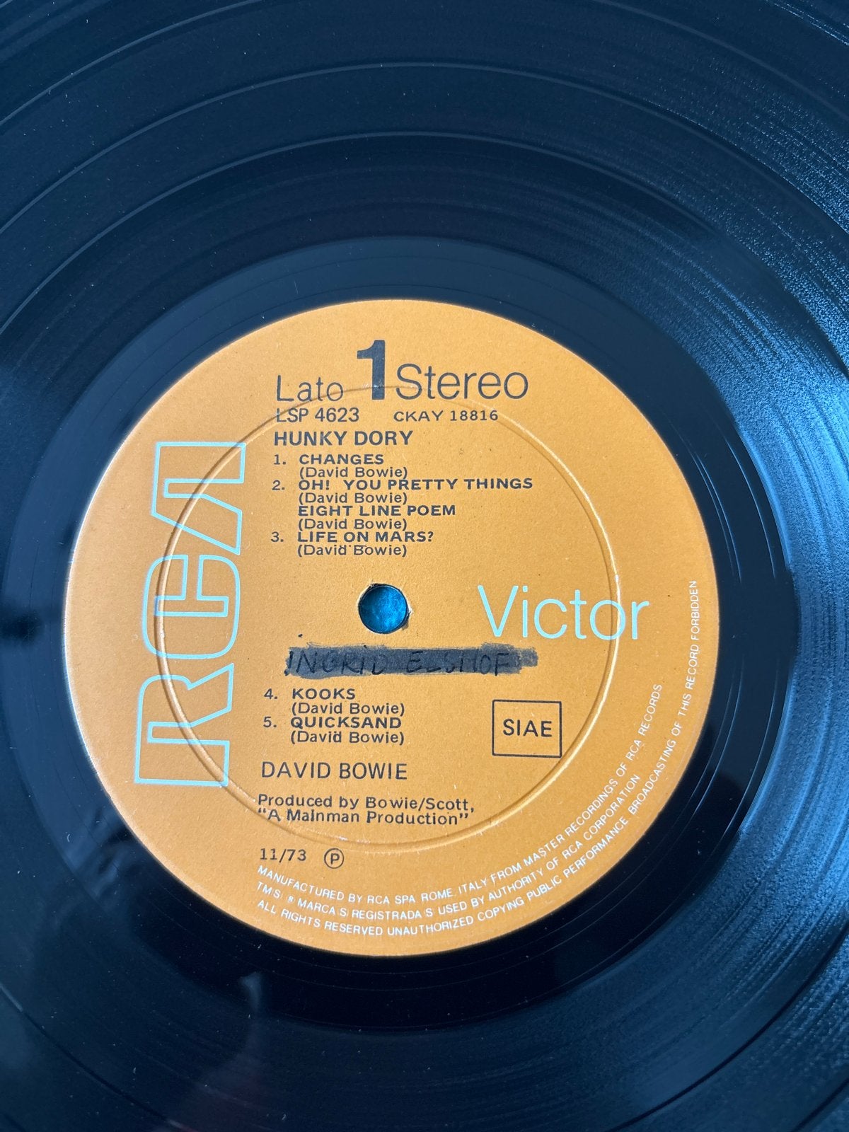David Bowie - Hunky Dory LP (1973) RCA Victor, LP, Gebruikt, Pop, Originele persing