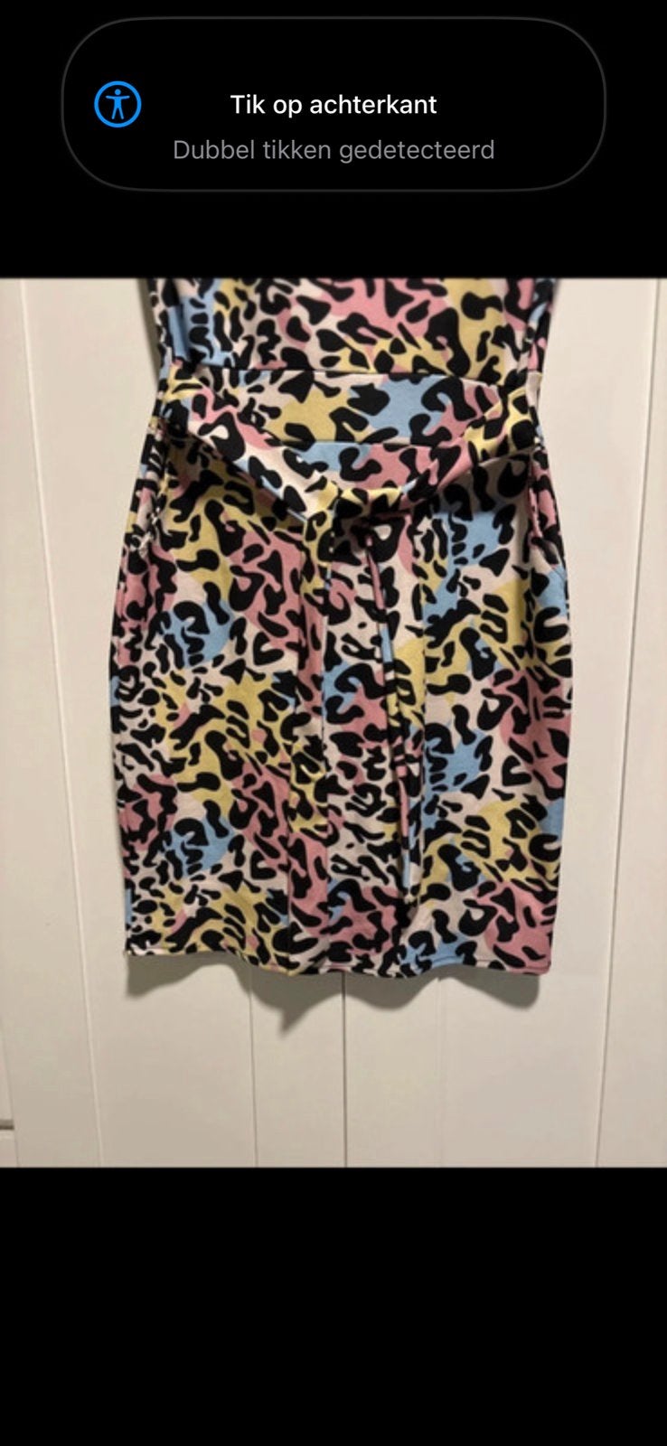 Kleurig jurkje panter print, Overige kleuren, Ophalen of Verzenden, Zo goed als nieuw, Maat 36 (S)