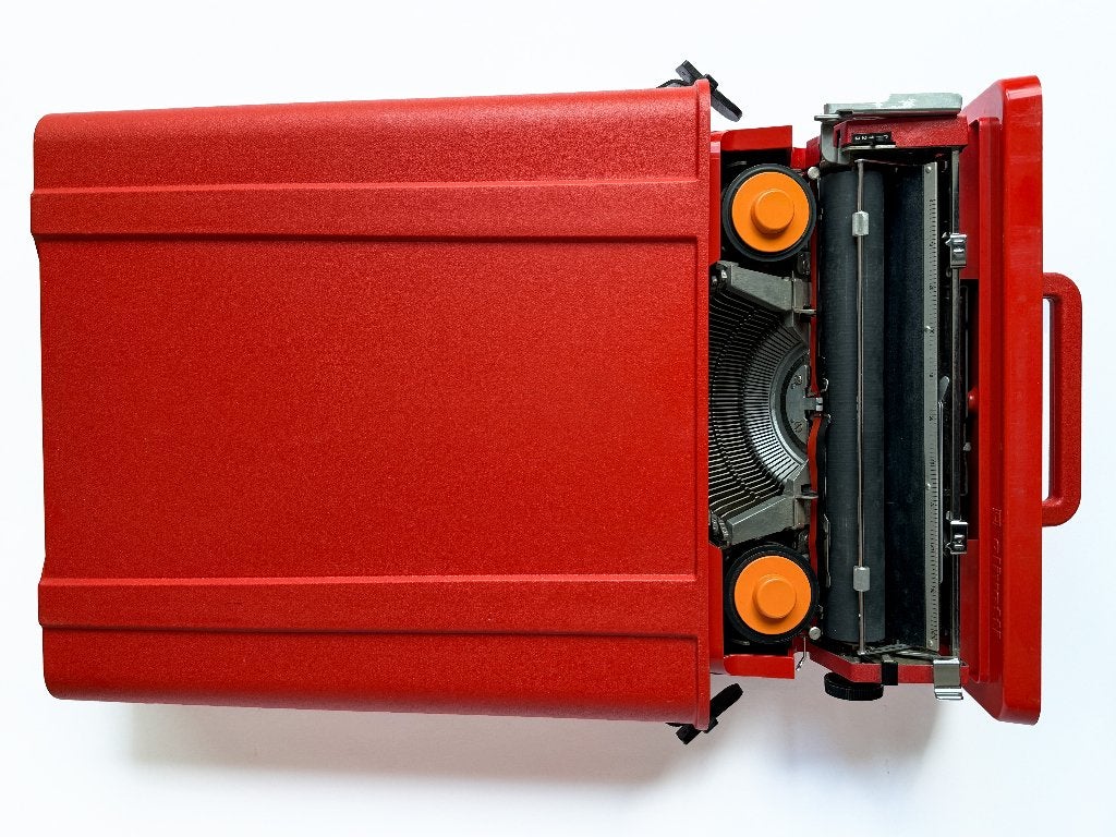 Sottsass & King - Olivetti 'Valentine' - Schrijfmachine, Antiek en Kunst, Object, Ophalen of Verzenden, 12 cm, Rood