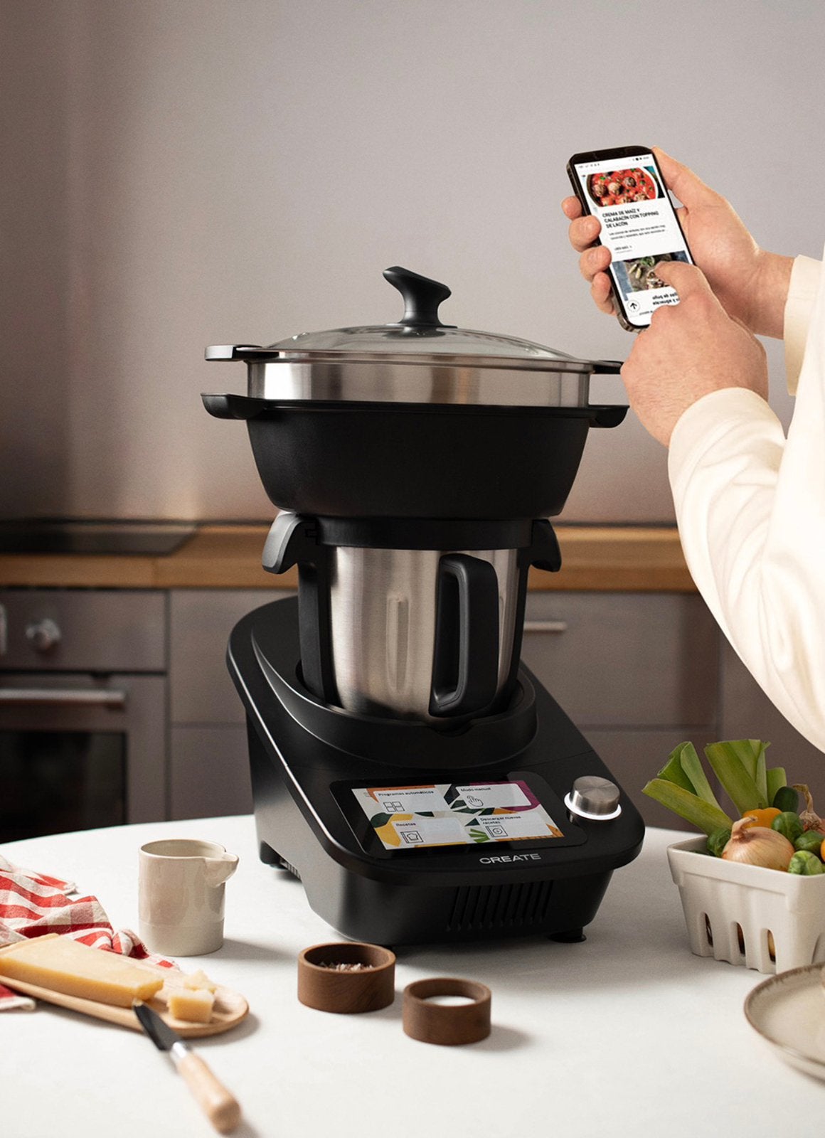 CHEFBOT TOUCH PRO CONNECT Slimme Keukenrobot met Touchscreen, Witgoed en Apparatuur, Keukenmixers, Nieuw, Ophalen of Verzenden