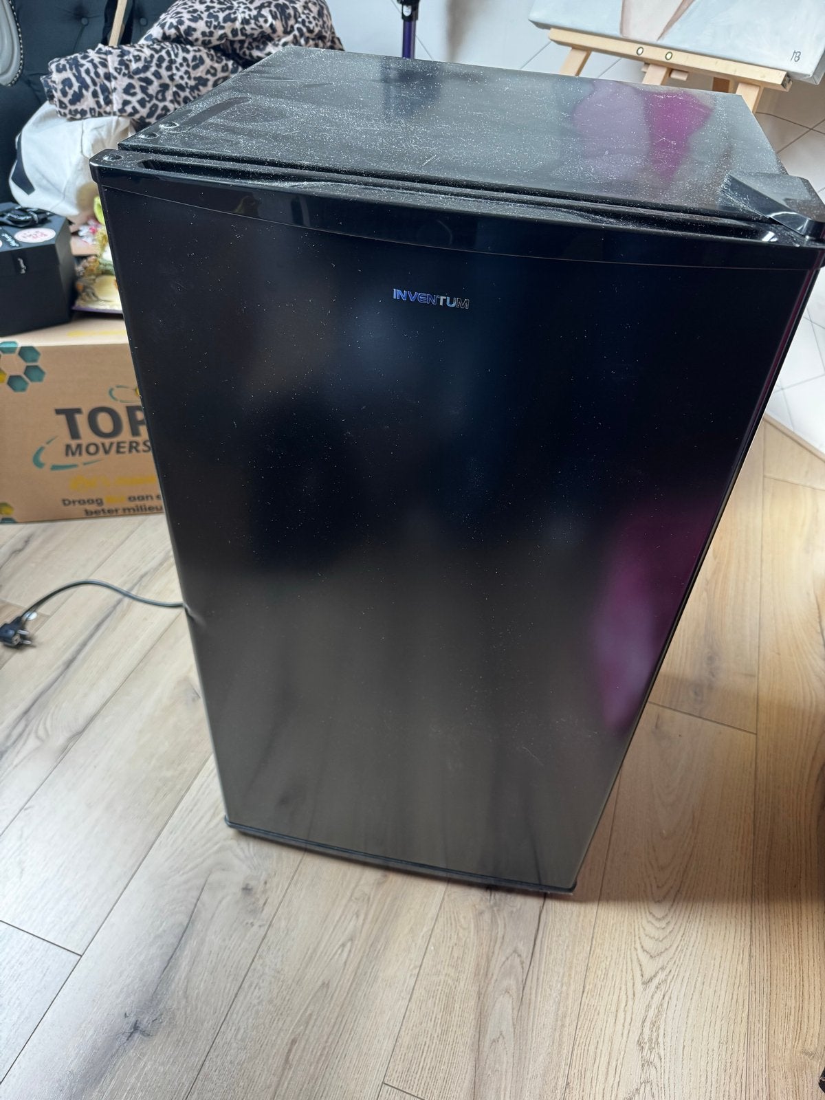 Inventum KK471B/01 Koelkast - Zwart, 93L, Witgoed en Apparatuur, Ophalen, Zonder vriesvak, Gebruikt, Minder dan 85 cm