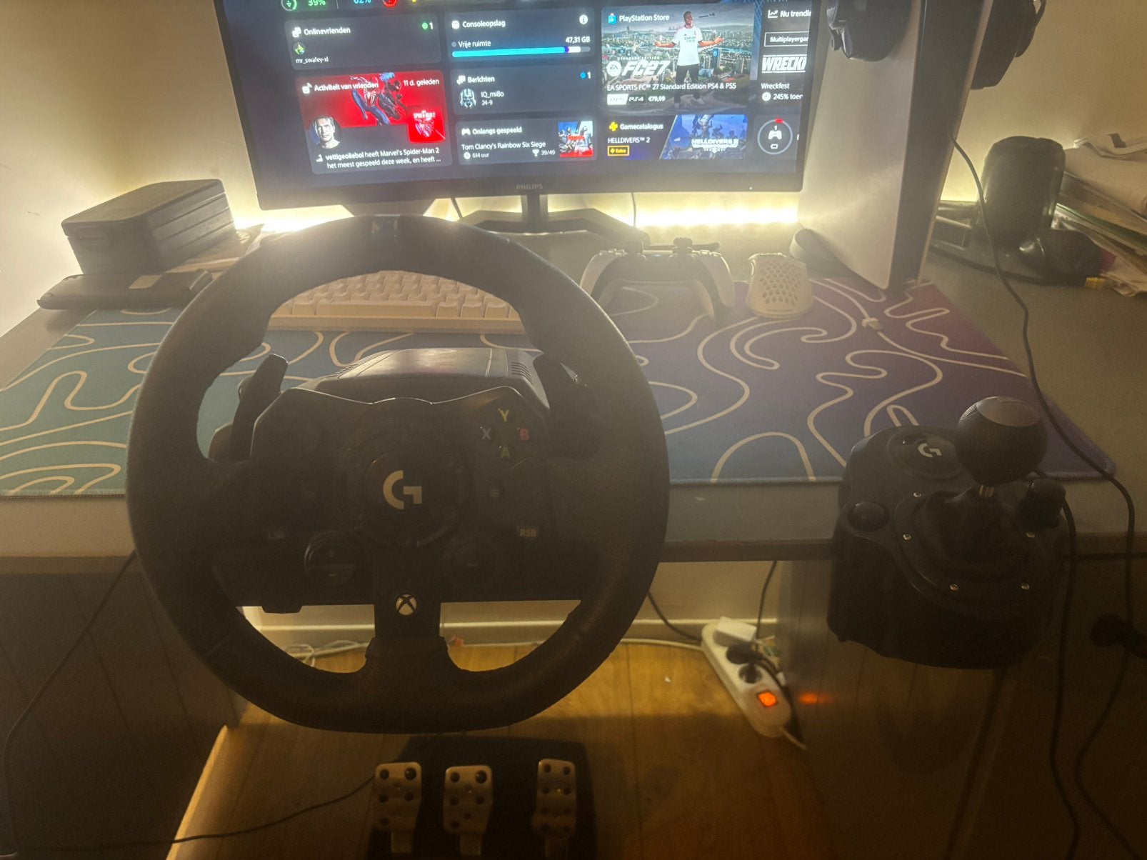 Logitech G923 Racestuur + shifter, Ophalen of Verzenden, Zo goed als nieuw