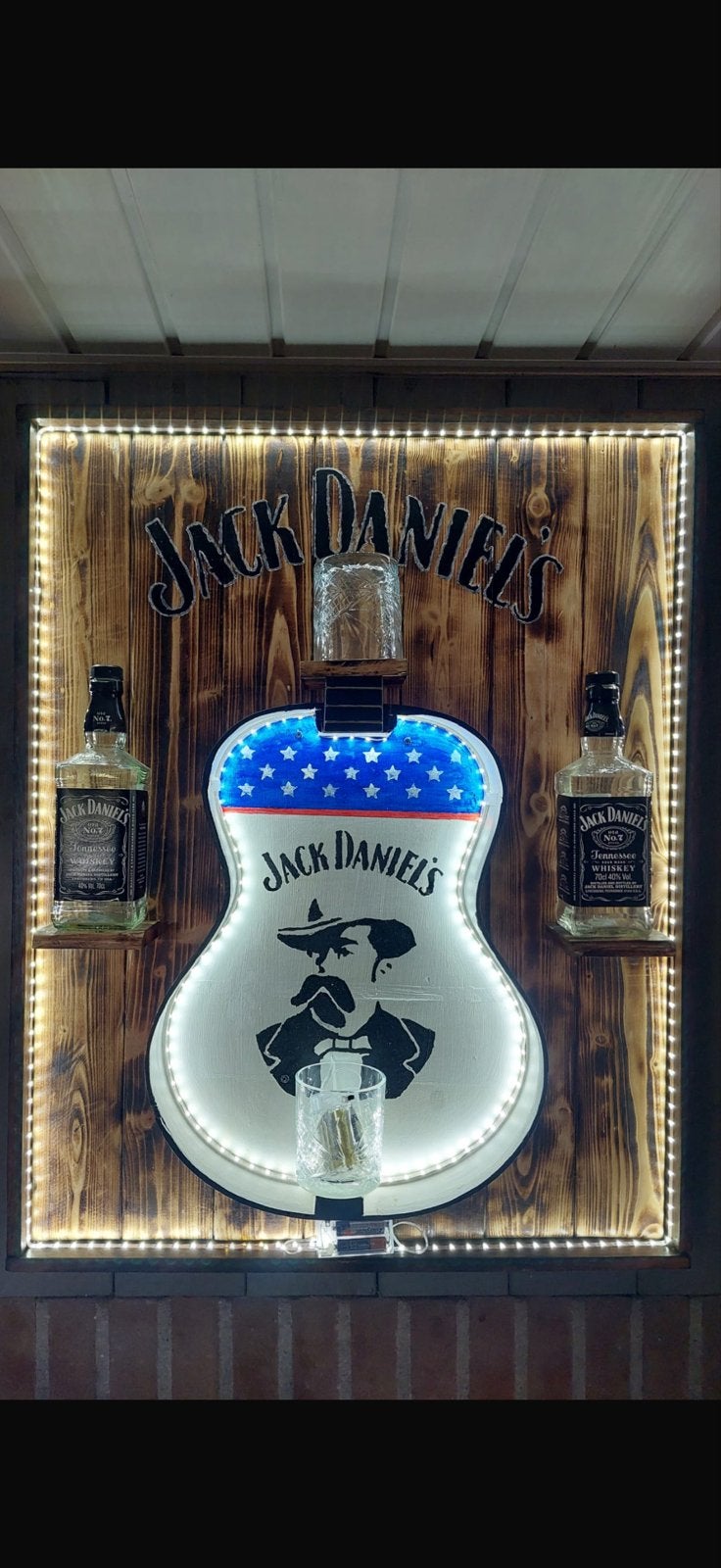 Jack Daniel's Gitaar Wanddecoratie met LED Verlichting, Ophalen of Verzenden, Gebruikt, Overige typen